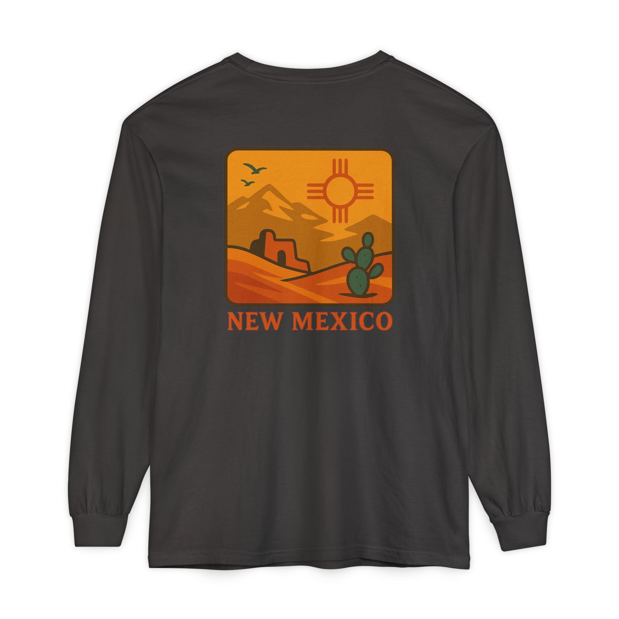 New Mexico Graphic Long Sleeve T-Shirt | Desert Vibes Tee, Unisex Apparel, Travel Souvenir, Gift for Nature Lovers, Southwest Style