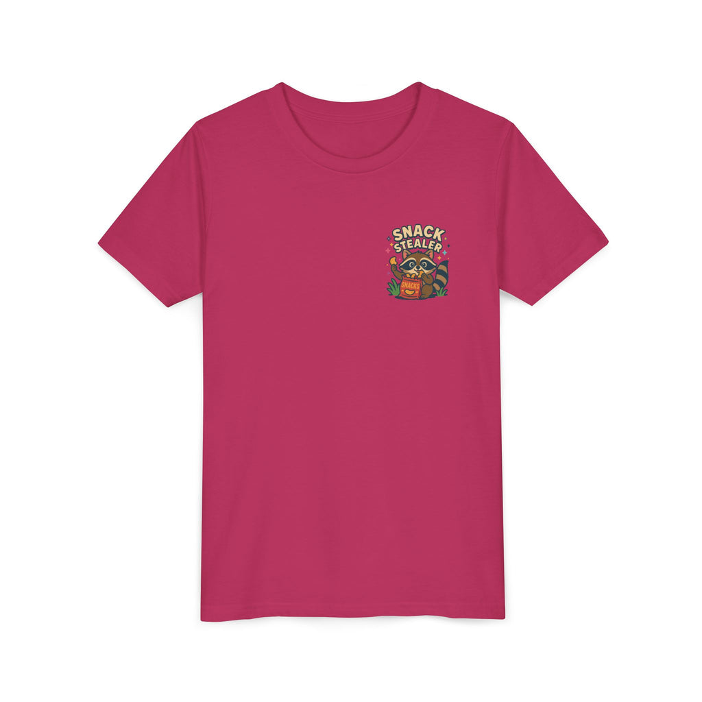 Raccoon Youth Tee featuring 'Snack Stealer' Raccoon Design