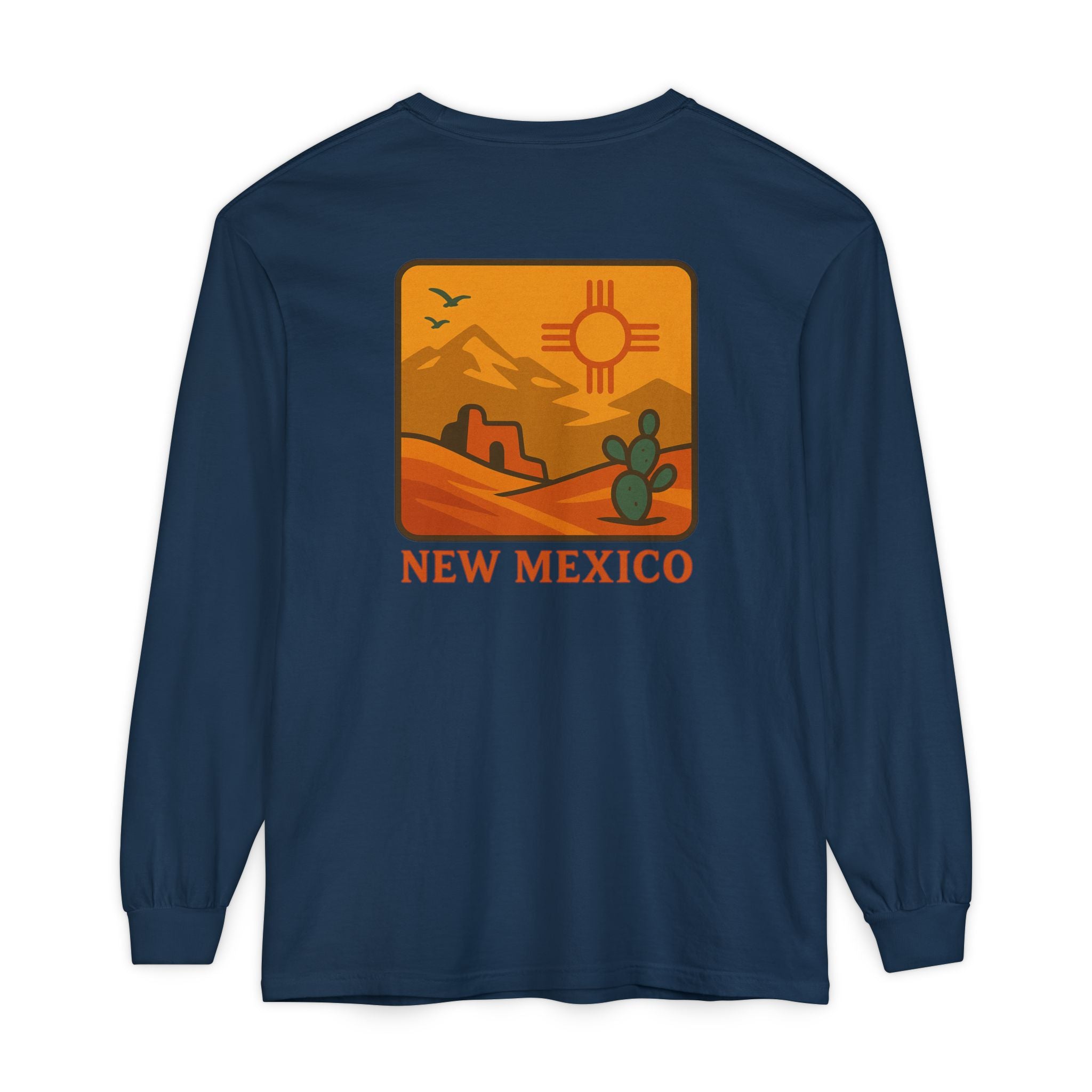 New Mexico Graphic Long Sleeve T-Shirt | Desert Vibes Tee, Unisex Apparel, Travel Souvenir, Gift for Nature Lovers, Southwest Style