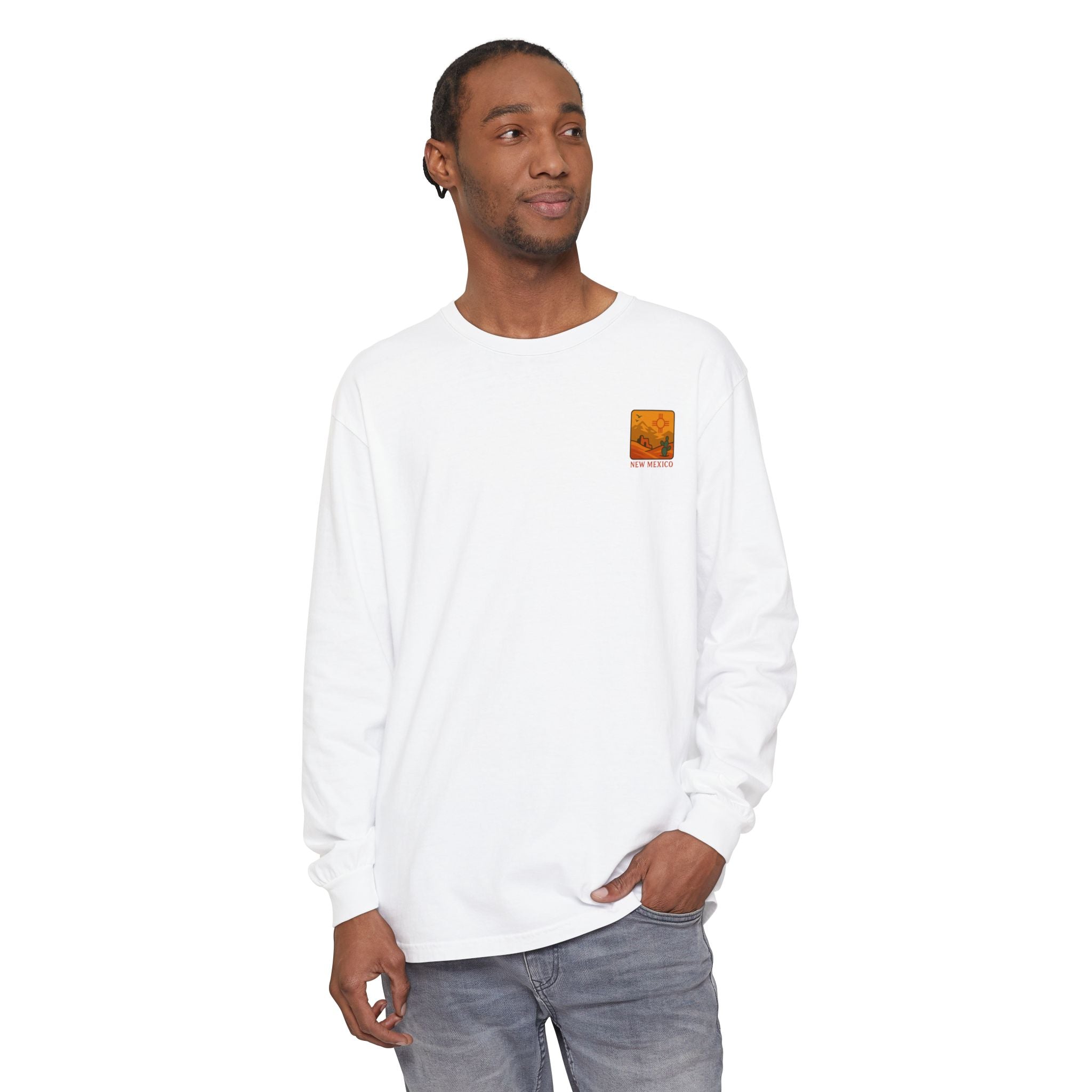 New Mexico Graphic Long Sleeve T-Shirt | Desert Vibes Tee, Unisex Apparel, Travel Souvenir, Gift for Nature Lovers, Southwest Style