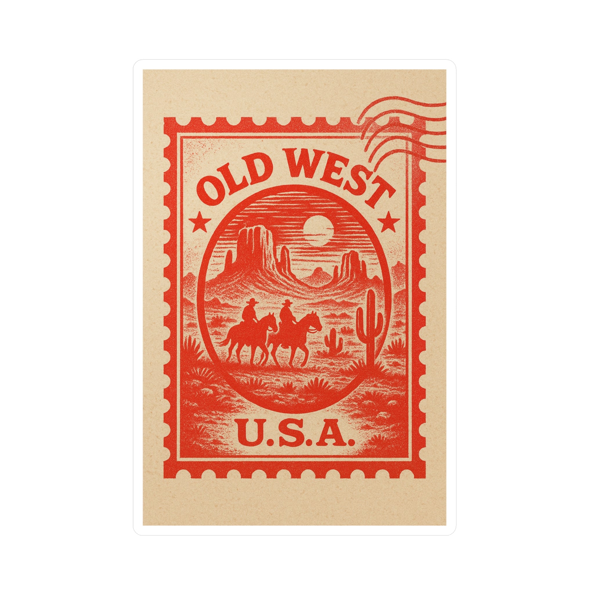Old West USA Kiss-Cut Vinyl Decals | Retro Decor, Western Vibe, Cowboy Gifts, Scrapbooking, Planner Stickers