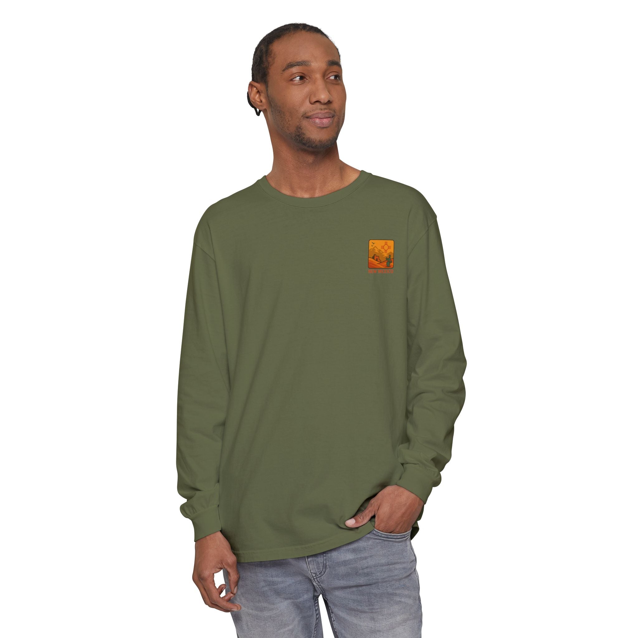 New Mexico Graphic Long Sleeve T-Shirt | Desert Vibes Tee, Unisex Apparel, Travel Souvenir, Gift for Nature Lovers, Southwest Style