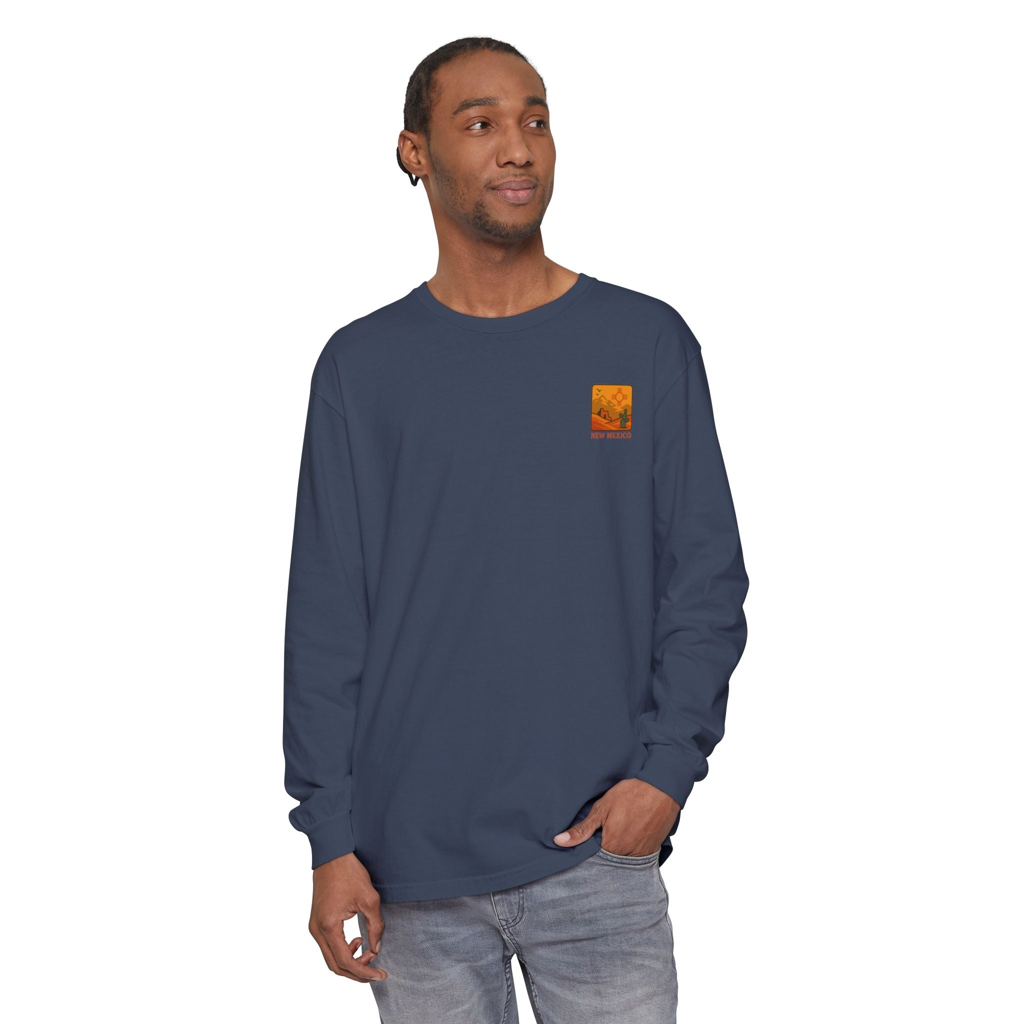 New Mexico Graphic Long Sleeve T-Shirt | Desert Vibes Tee, Unisex Apparel, Travel Souvenir, Gift for Nature Lovers, Southwest Style