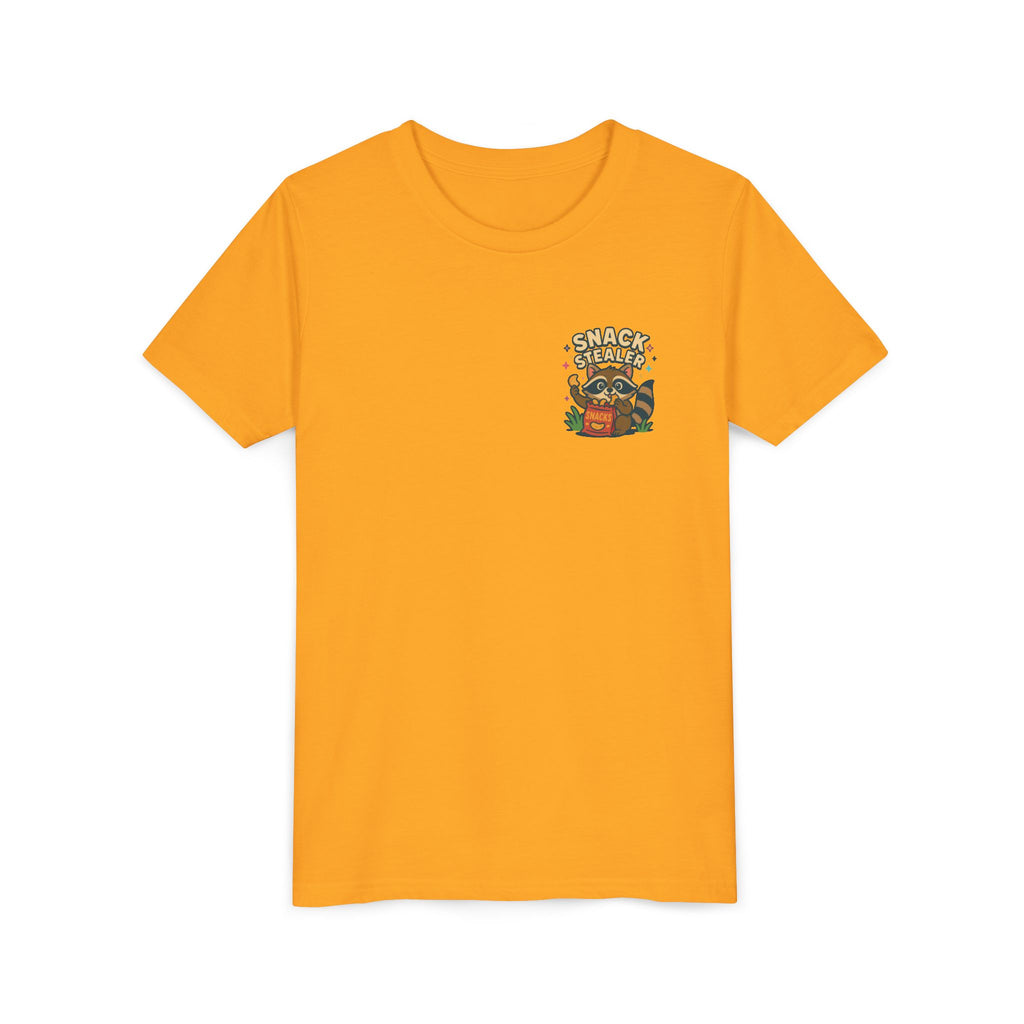 Raccoon Youth Tee featuring 'Snack Stealer' Raccoon Design