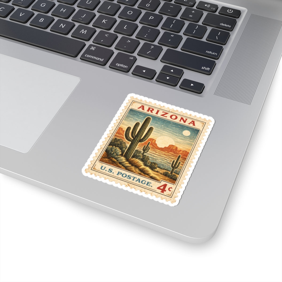 Arizona Cactus Sticker | Kiss-Cut Sticker, Vintage Southwest Design