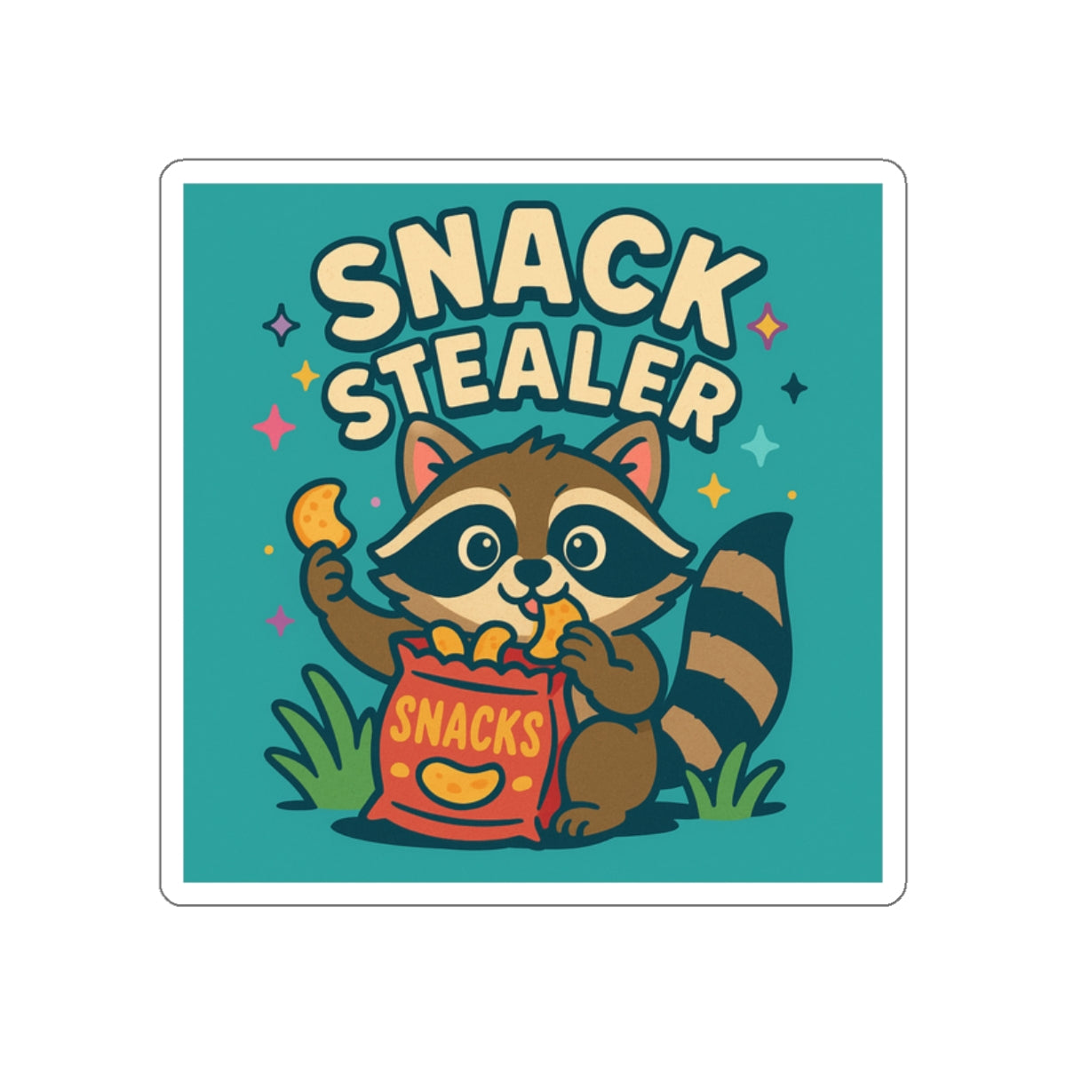 Racoon Sticker for Laptops, Water Bottles, Journals, Kids Gifts...