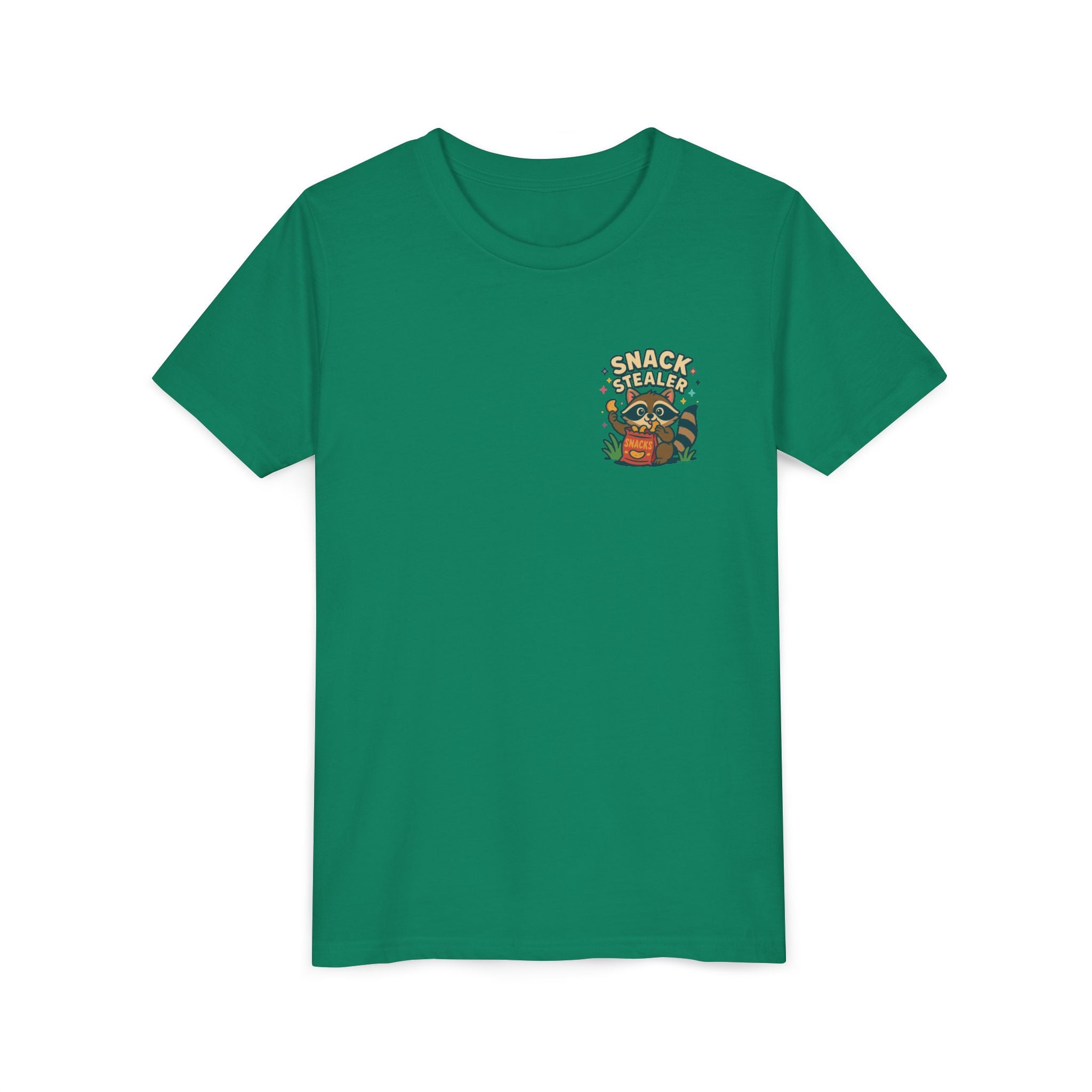 Raccoon Youth Tee featuring 'Snack Stealer' Raccoon Design
