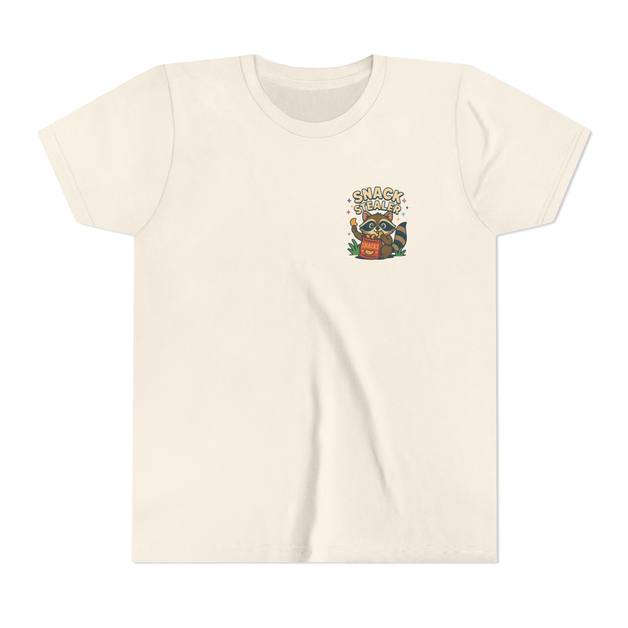 Raccoon Youth Tee featuring 'Snack Stealer' Raccoon Design