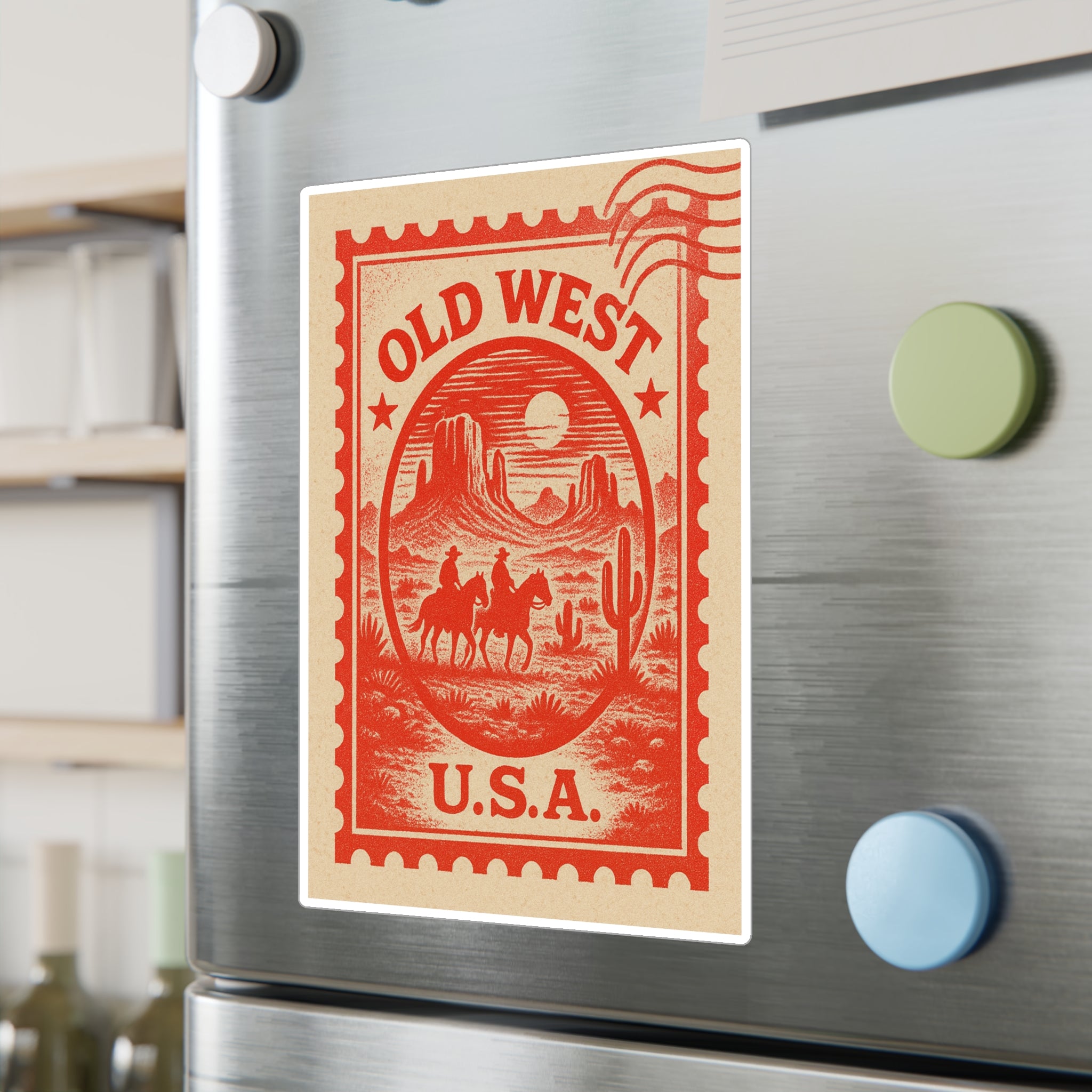 Old West USA Kiss-Cut Vinyl Decals | Retro Decor, Western Vibe, Cowboy Gifts, Scrapbooking, Planner Stickers