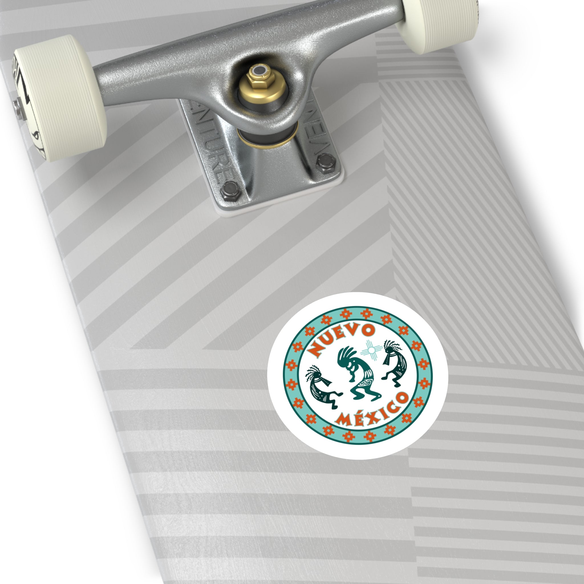 New Mexcio Round Stickers, IndoorOutdoor, Kokopelli