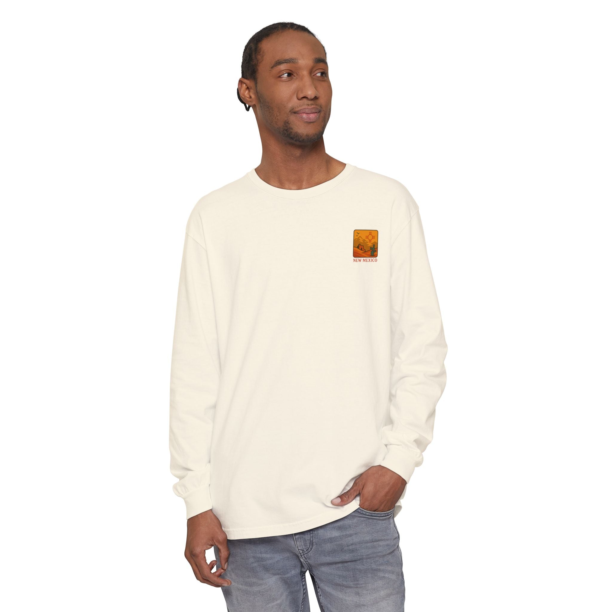 New Mexico Graphic Long Sleeve T-Shirt | Desert Vibes Tee, Unisex Apparel, Travel Souvenir, Gift for Nature Lovers, Southwest Style