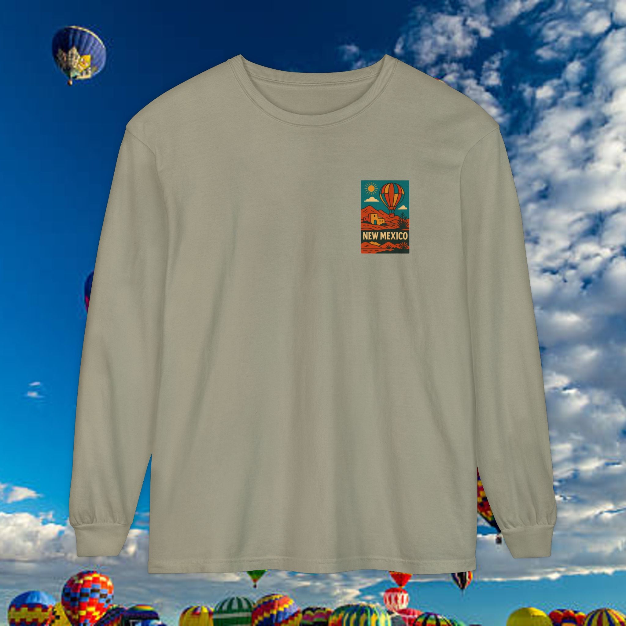 New Mexico Long Sleeve Tee, Travel Shirt, Bohemian Style Top, Unisex Graphic T-Shirt, Great for Holiday Gifts, Adventure Wear