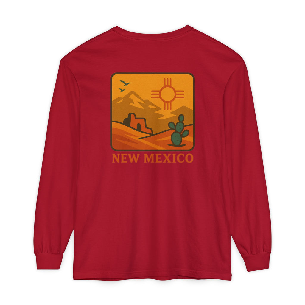 New Mexico Graphic Long Sleeve T-Shirt | Desert Vibes Tee, Unisex Apparel, Travel Souvenir, Gift for Nature Lovers, Southwest Style