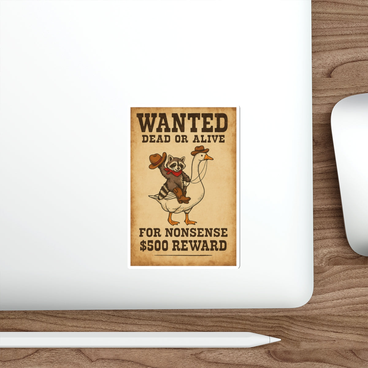 Raccoon and Goose Sticker, Raccoon Sticker, Funny sticker
