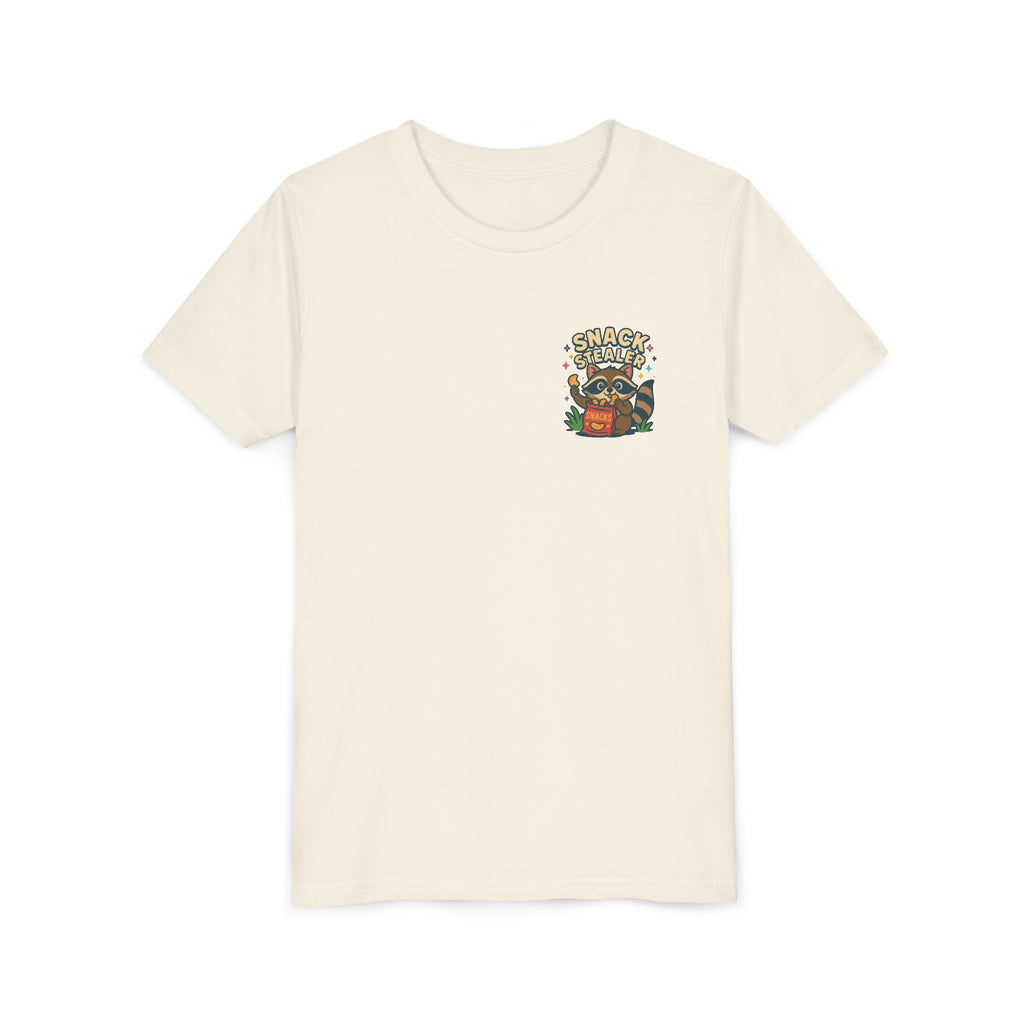 Raccoon Youth Tee featuring 'Snack Stealer' Raccoon Design