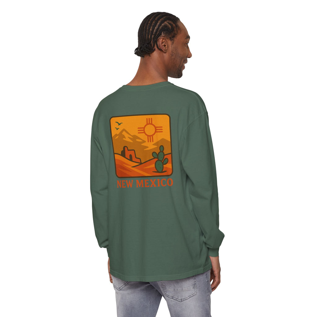 New Mexico Graphic Long Sleeve T-Shirt | Desert Vibes Tee, Unisex Apparel, Travel Souvenir, Gift for Nature Lovers, Southwest Style