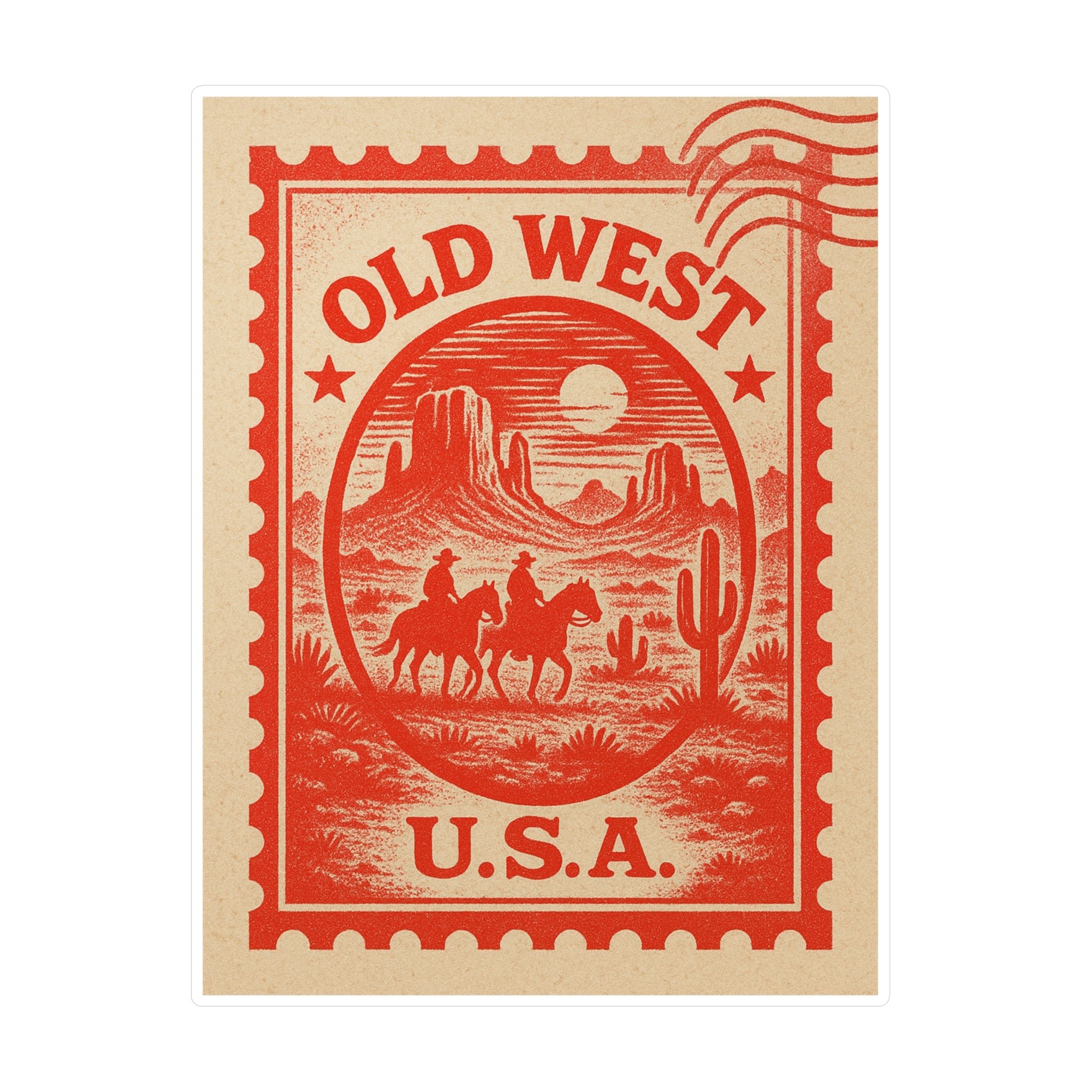 Old West USA Kiss-Cut Vinyl Decals | Retro Decor, Western Vibe, Cowboy Gifts, Scrapbooking, Planner Stickers