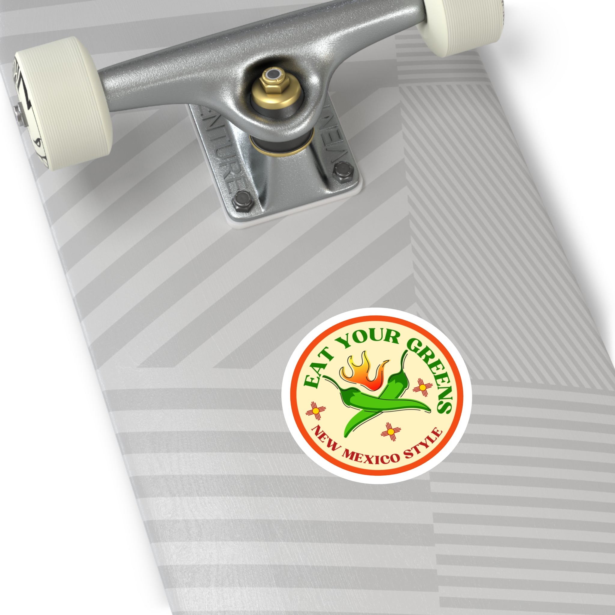 New mexico chili round Stickers, IndoorOutdoor