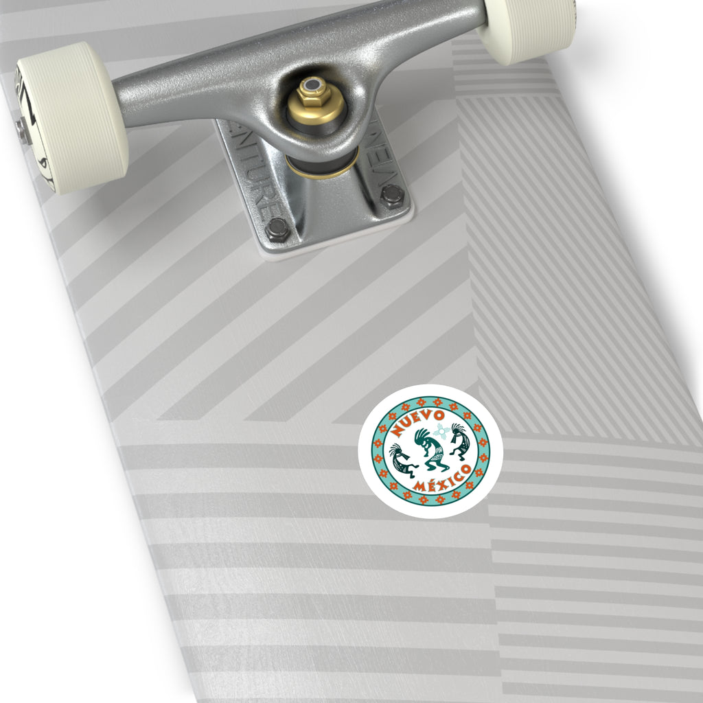 New Mexcio Round Stickers, IndoorOutdoor, Kokopelli