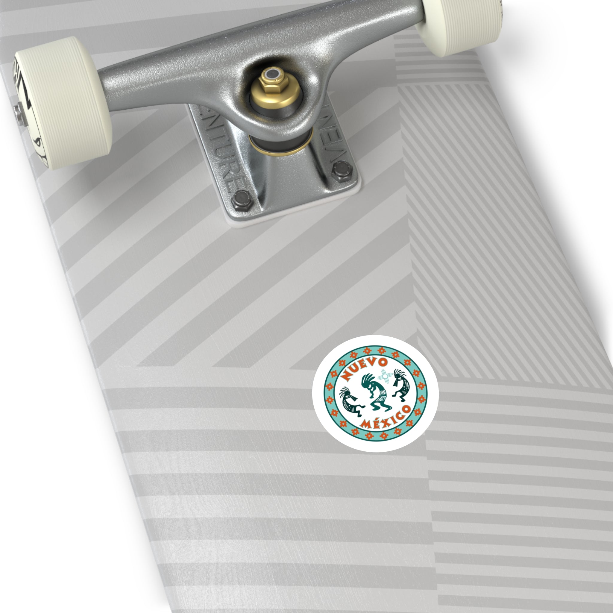 New Mexcio Round Stickers, IndoorOutdoor, Kokopelli