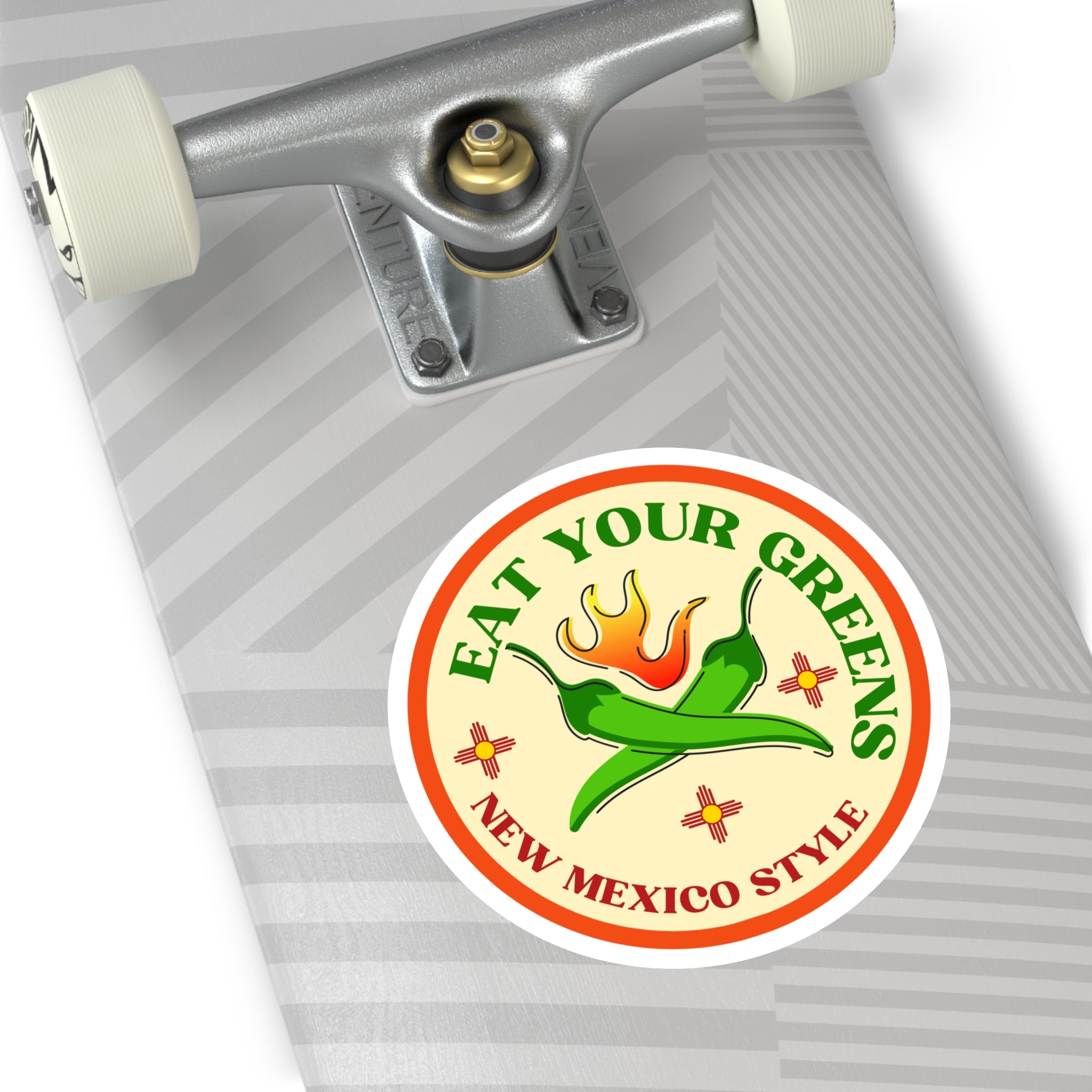 New mexico chili round Stickers, IndoorOutdoor