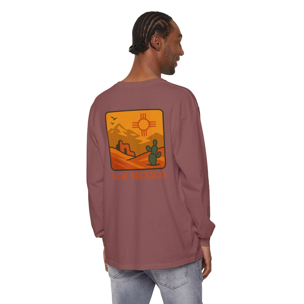 New Mexico Graphic Long Sleeve T-Shirt | Desert Vibes Tee, Unisex Apparel, Travel Souvenir, Gift for Nature Lovers, Southwest Style
