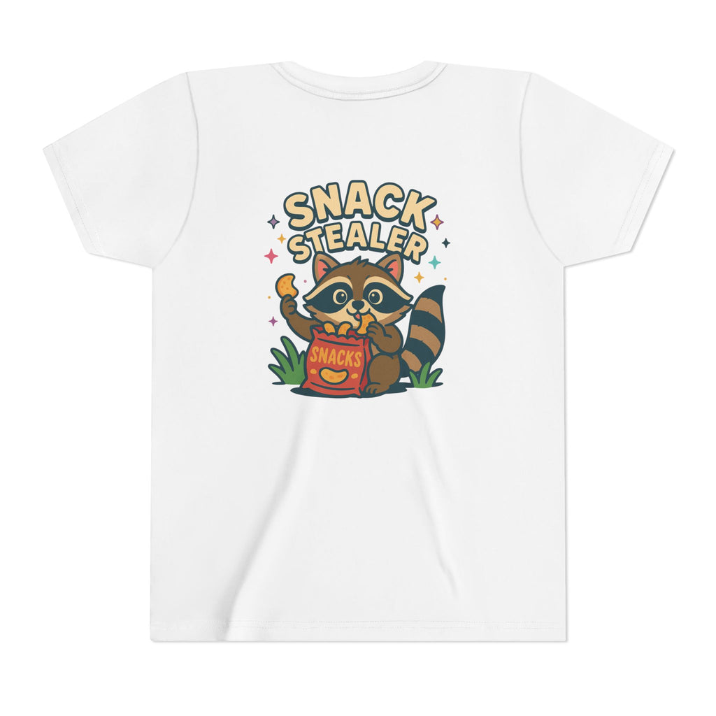 Raccoon Youth Tee featuring 'Snack Stealer' Raccoon Design