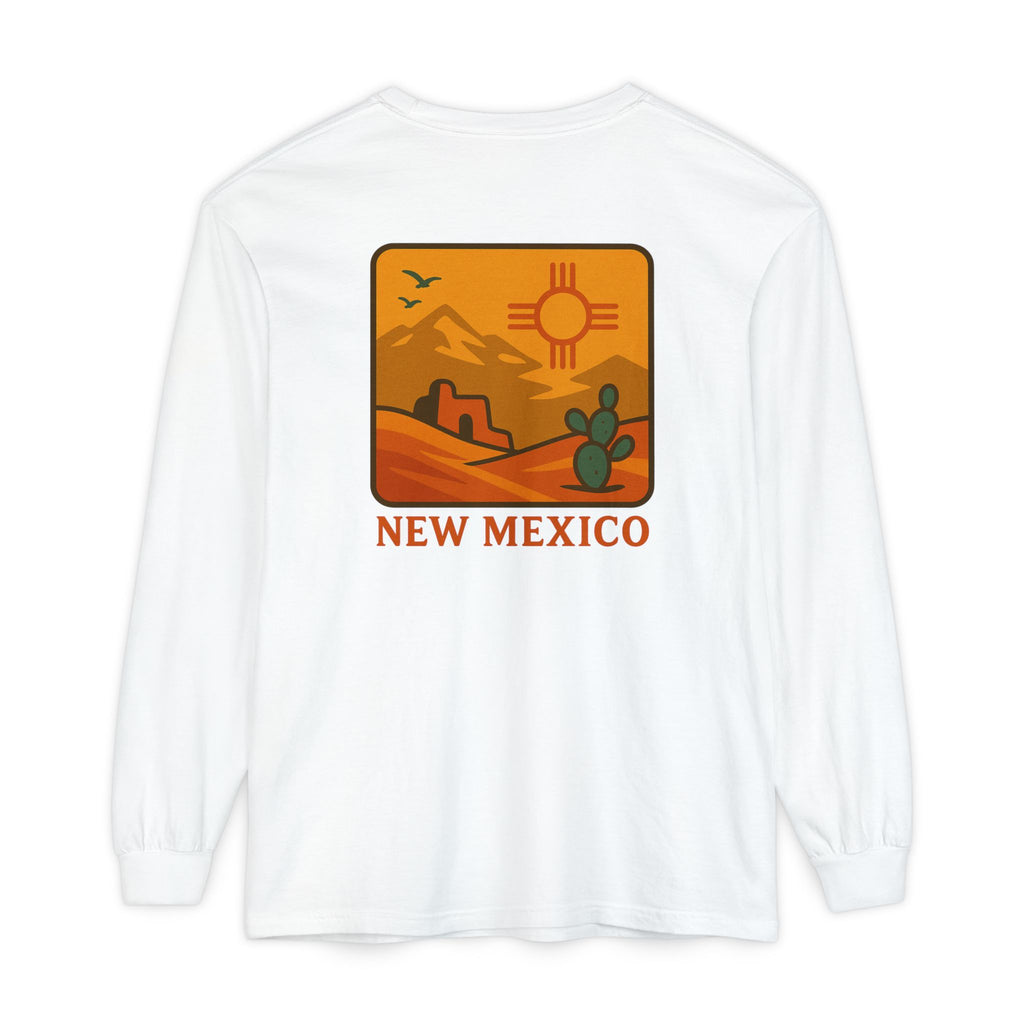 New Mexico Graphic Long Sleeve T-Shirt | Desert Vibes Tee, Unisex Apparel, Travel Souvenir, Gift for Nature Lovers, Southwest Style