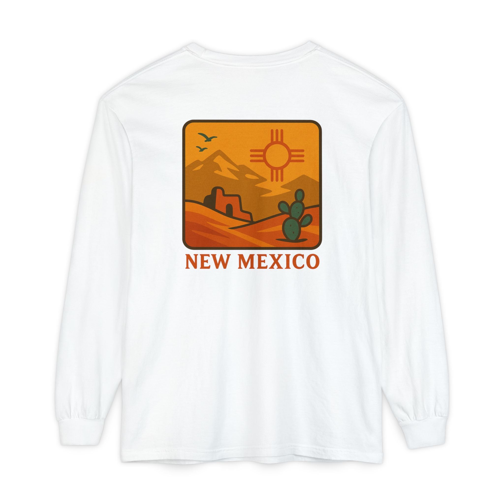 New Mexico Graphic Long Sleeve T-Shirt | Desert Vibes Tee, Unisex Apparel, Travel Souvenir, Gift for Nature Lovers, Southwest Style