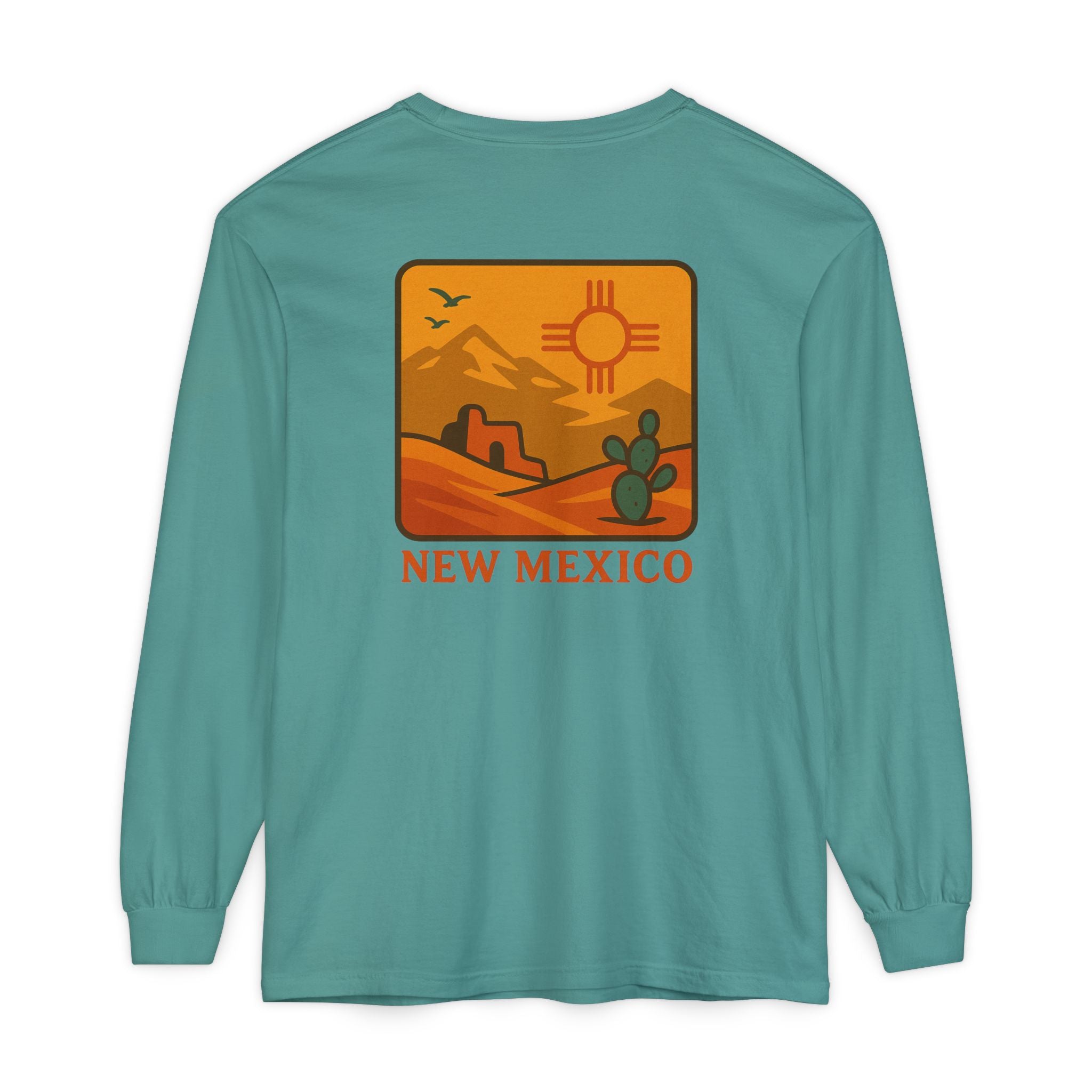 New Mexico Graphic Long Sleeve T-Shirt | Desert Vibes Tee, Unisex Apparel, Travel Souvenir, Gift for Nature Lovers, Southwest Style