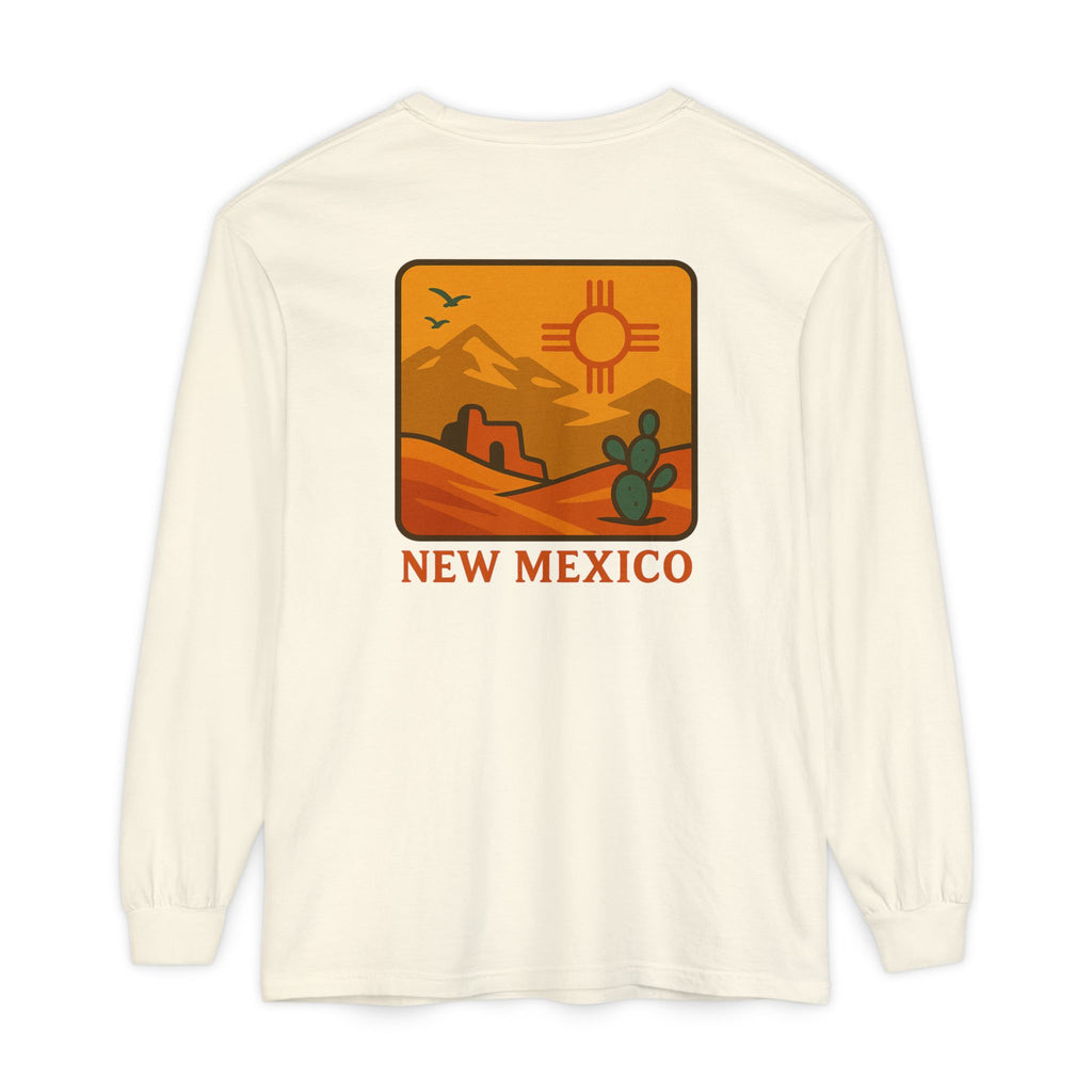New Mexico Graphic Long Sleeve T-Shirt | Desert Vibes Tee, Unisex Apparel, Travel Souvenir, Gift for Nature Lovers, Southwest Style