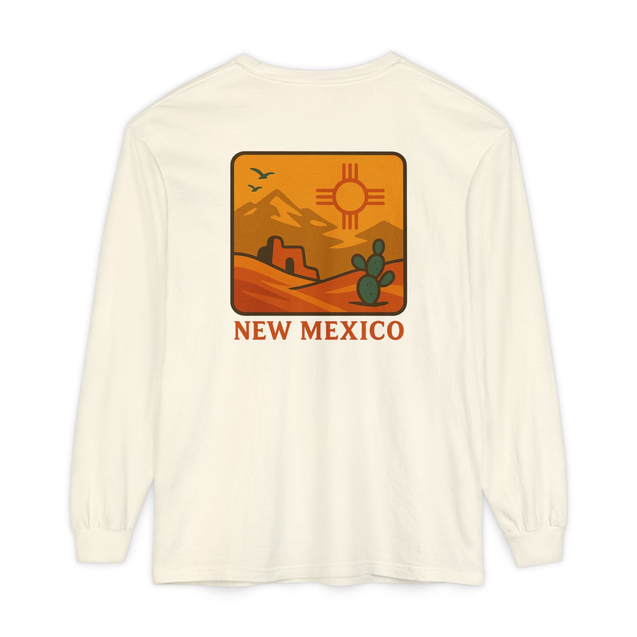 New Mexico Graphic Long Sleeve T-Shirt | Desert Vibes Tee, Unisex Apparel, Travel Souvenir, Gift for Nature Lovers, Southwest Style