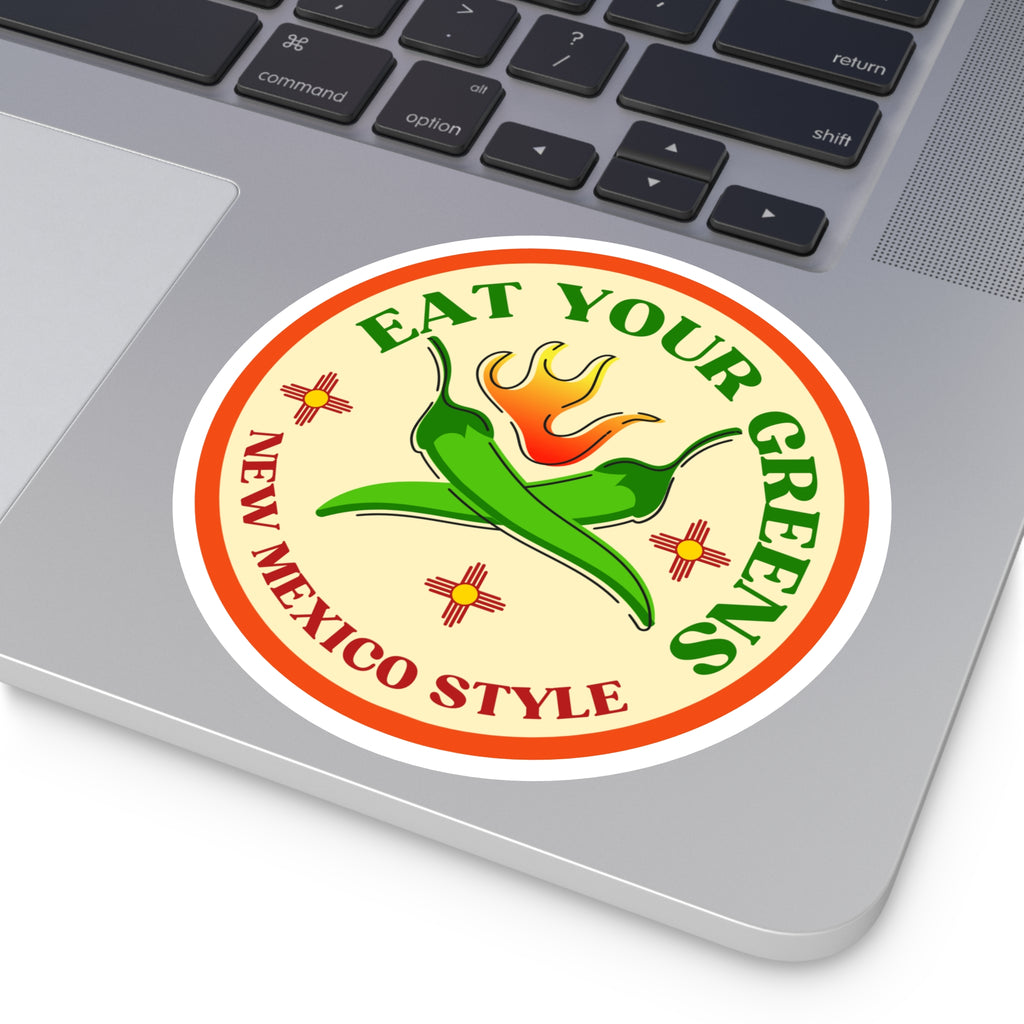 New mexico chili round Stickers, IndoorOutdoor