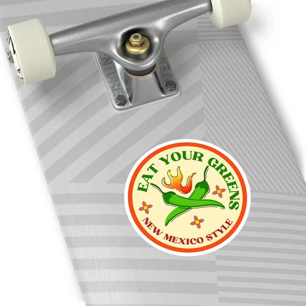 New mexico chili round Stickers, IndoorOutdoor