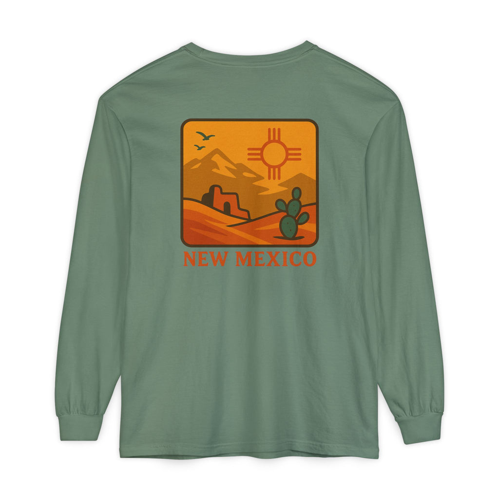 New Mexico Graphic Long Sleeve T-Shirt | Desert Vibes Tee, Unisex Apparel, Travel Souvenir, Gift for Nature Lovers, Southwest Style