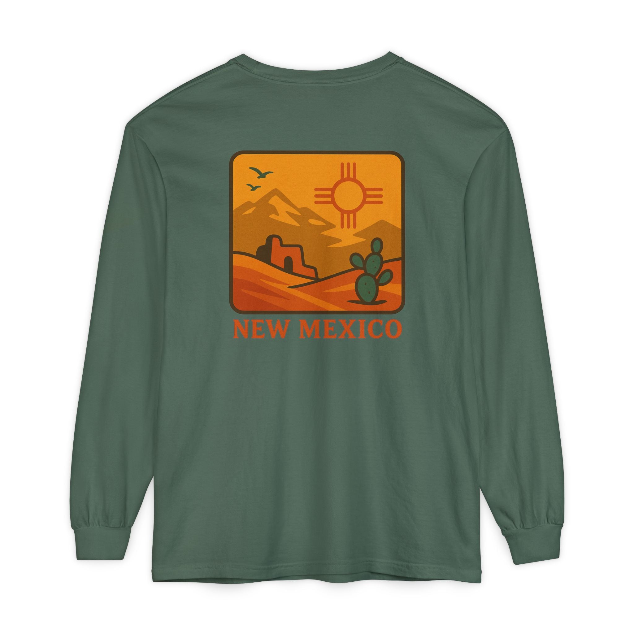New Mexico Graphic Long Sleeve T-Shirt | Desert Vibes Tee, Unisex Apparel, Travel Souvenir, Gift for Nature Lovers, Southwest Style