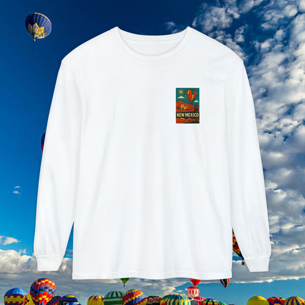 New Mexico Long Sleeve Tee, Travel Shirt, Bohemian Style Top, Unisex Graphic T-Shirt, Great for Holiday Gifts, Adventure Wear