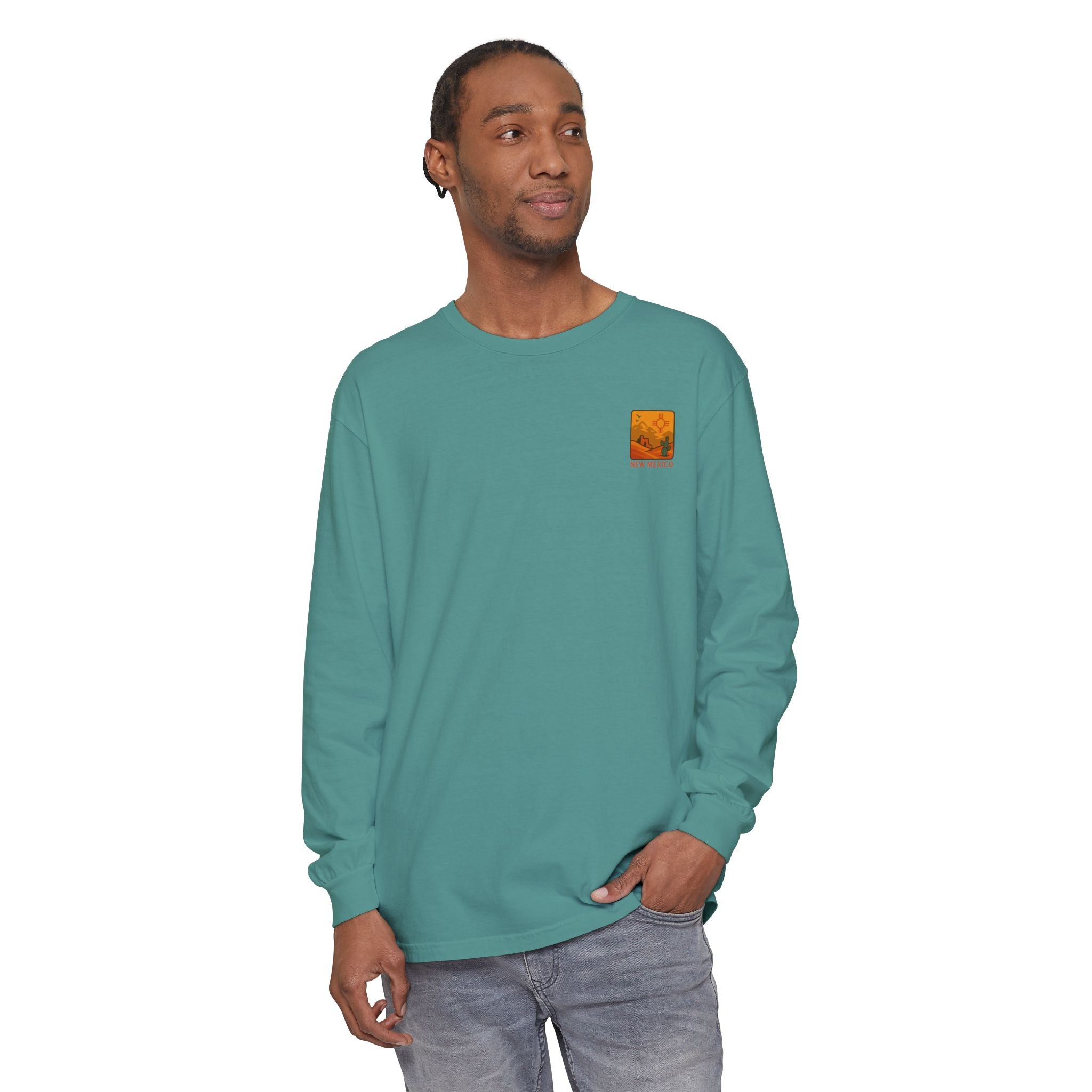 New Mexico Graphic Long Sleeve T-Shirt | Desert Vibes Tee, Unisex Apparel, Travel Souvenir, Gift for Nature Lovers, Southwest Style