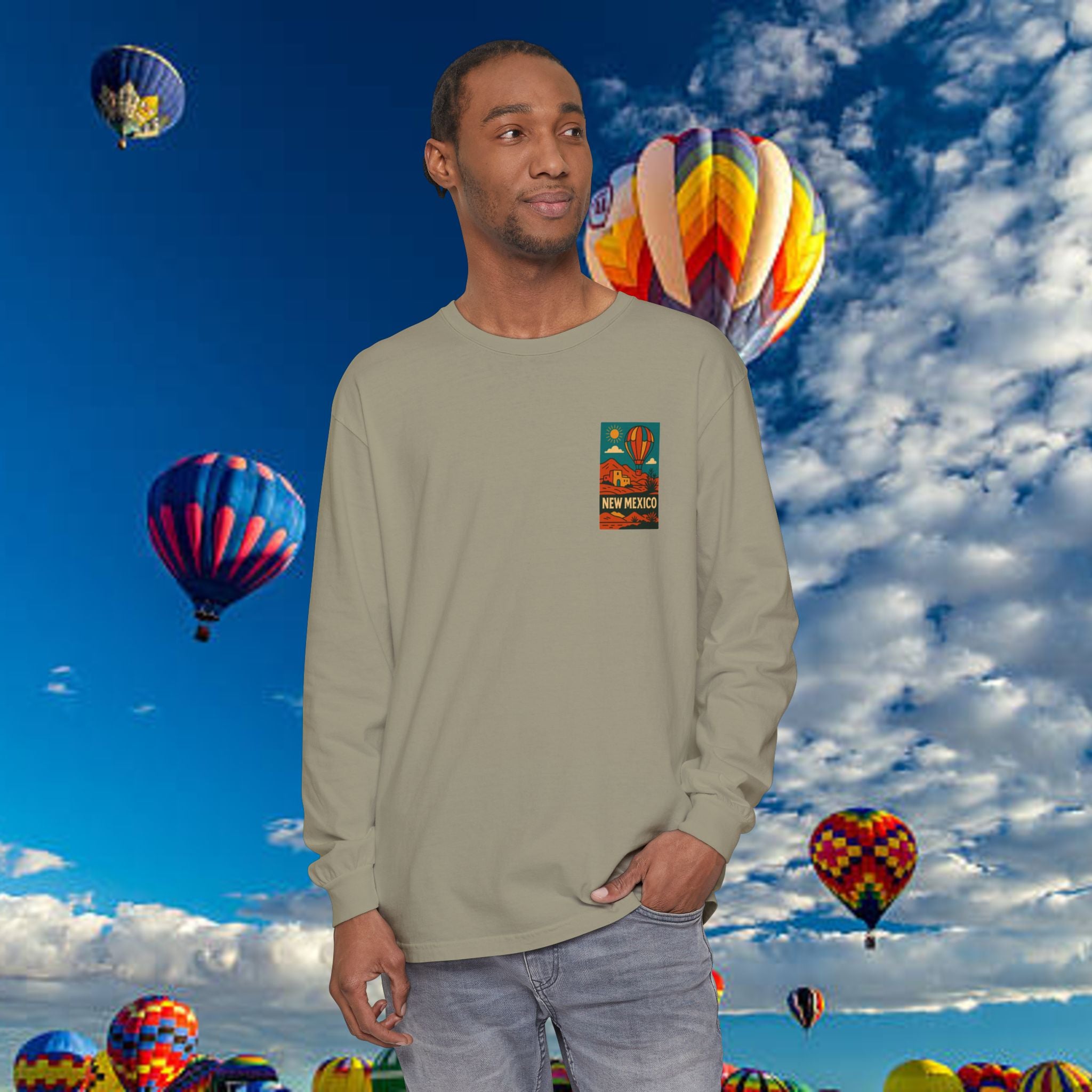 New Mexico Long Sleeve Tee, Travel Shirt, Bohemian Style Top, Unisex Graphic T-Shirt, Great for Holiday Gifts, Adventure Wear
