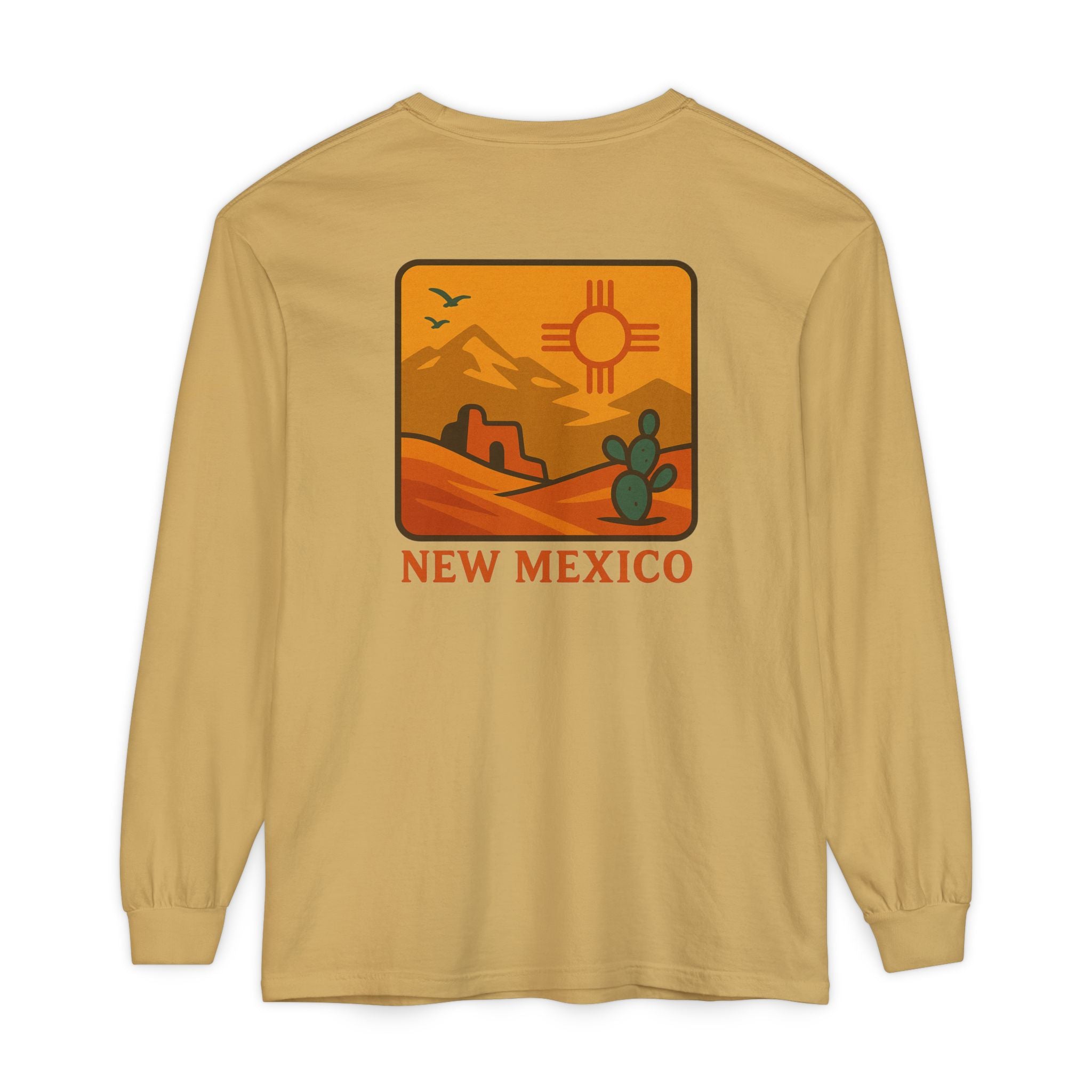 New Mexico Graphic Long Sleeve T-Shirt | Desert Vibes Tee, Unisex Apparel, Travel Souvenir, Gift for Nature Lovers, Southwest Style