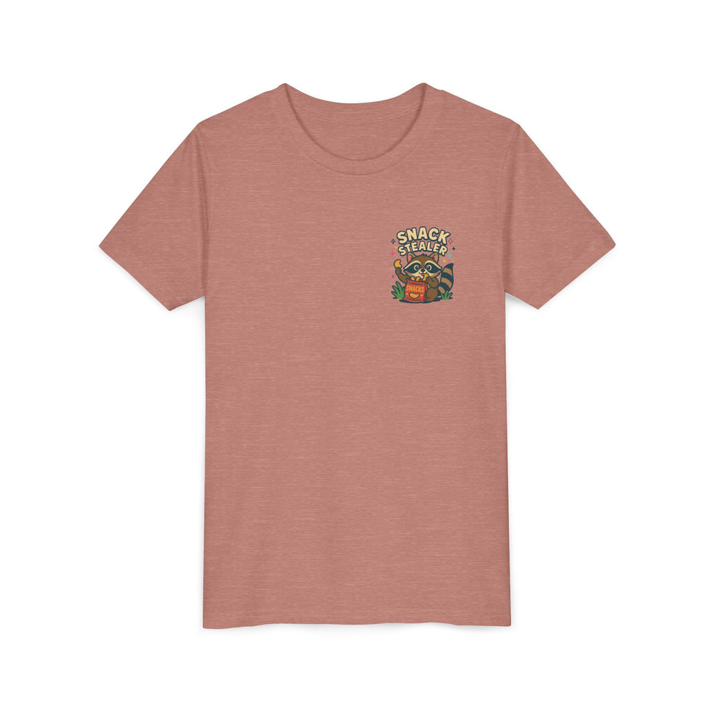 Raccoon Youth Tee featuring 'Snack Stealer' Raccoon Design