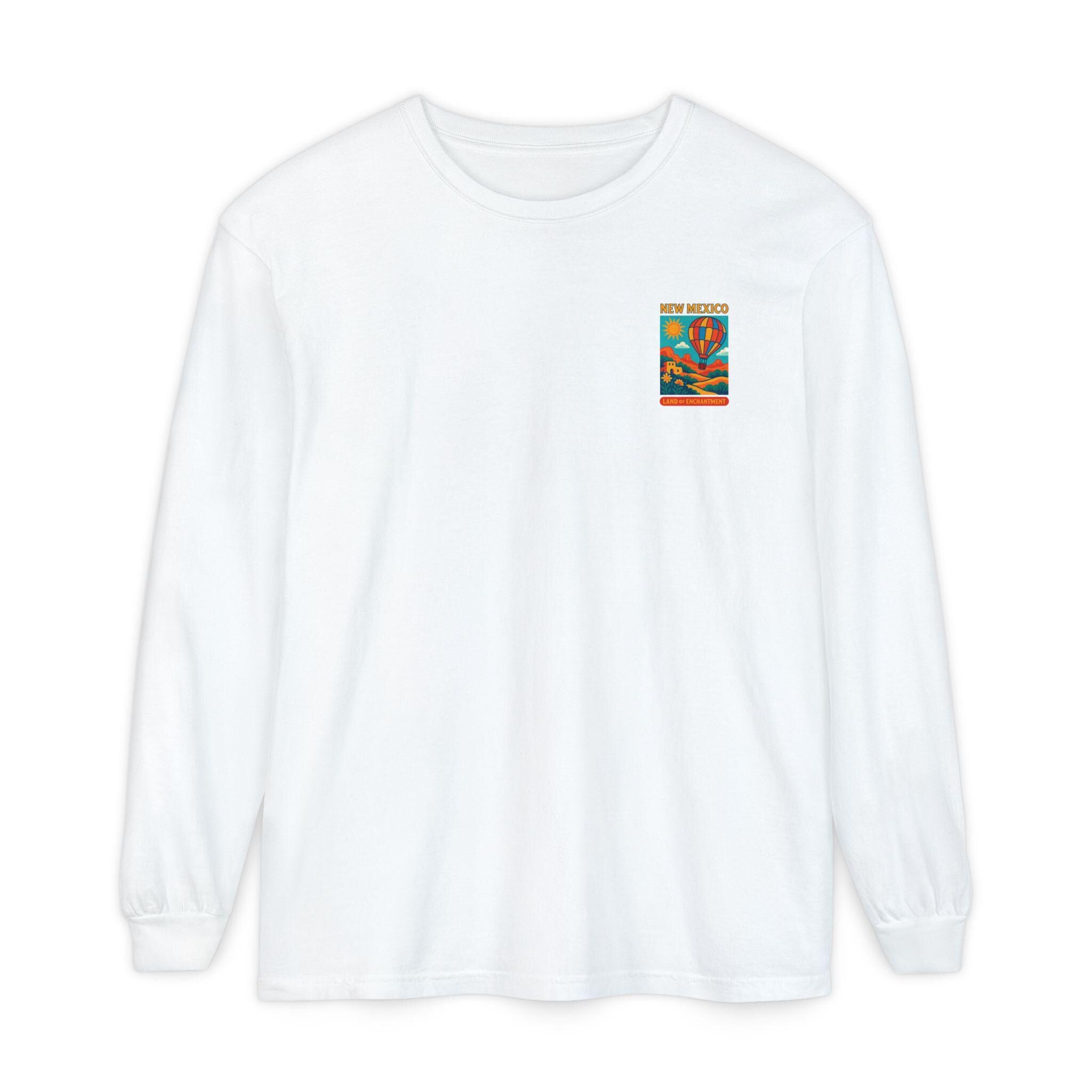 New Mexico Graphic Long Sleeve T-Shirt, Southwest Apparel, Unique Travel Gift, Vintage Style Shirt, Casual Wear, Outdoor Adventure Top
