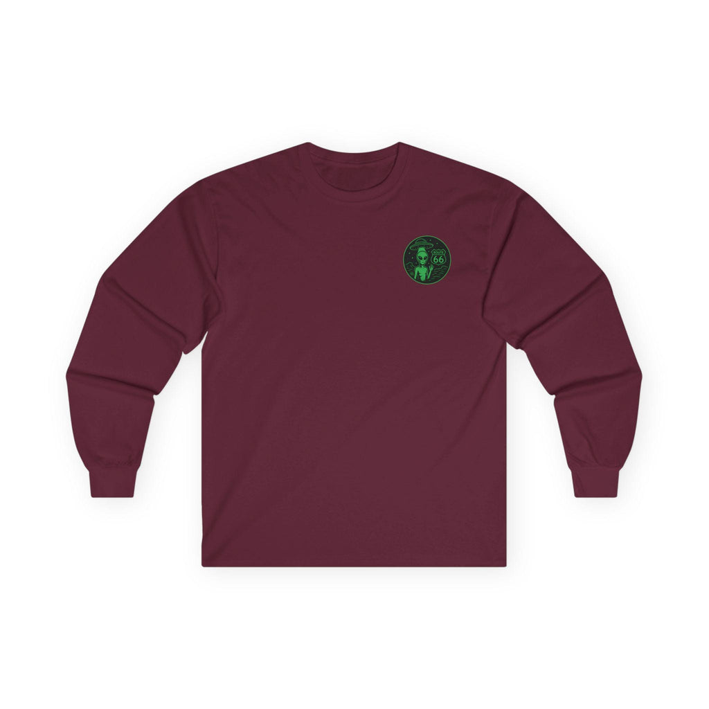 New Mexcio T-shirt, Alien Route 66 Unisex Long Sleeve Tee, Cute UFO Shirt, Vintage Alien Apparel