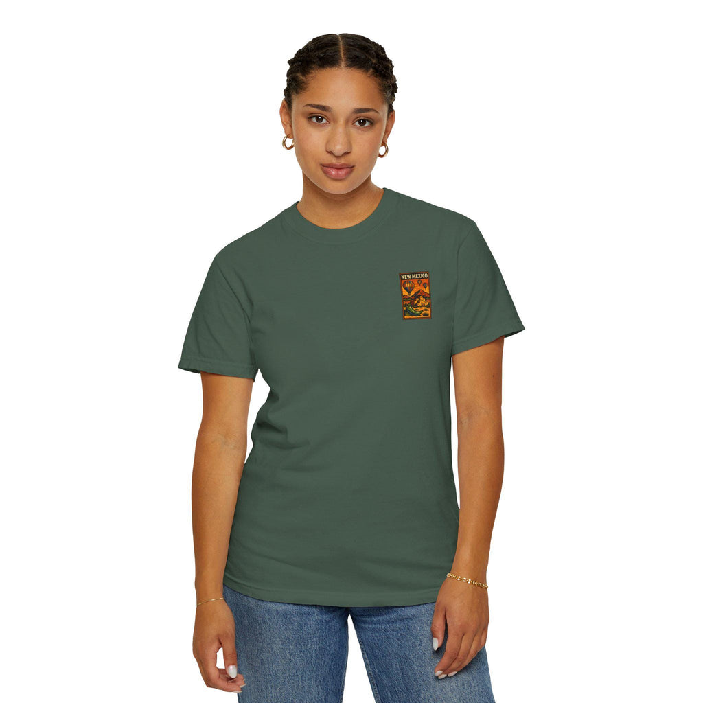 Unisex Garment-Dyed Travel T-Shirt, New Mexico Design, Vacation Shirt, Summer Apparel, Gift for Travelers, Wanderlust Tee