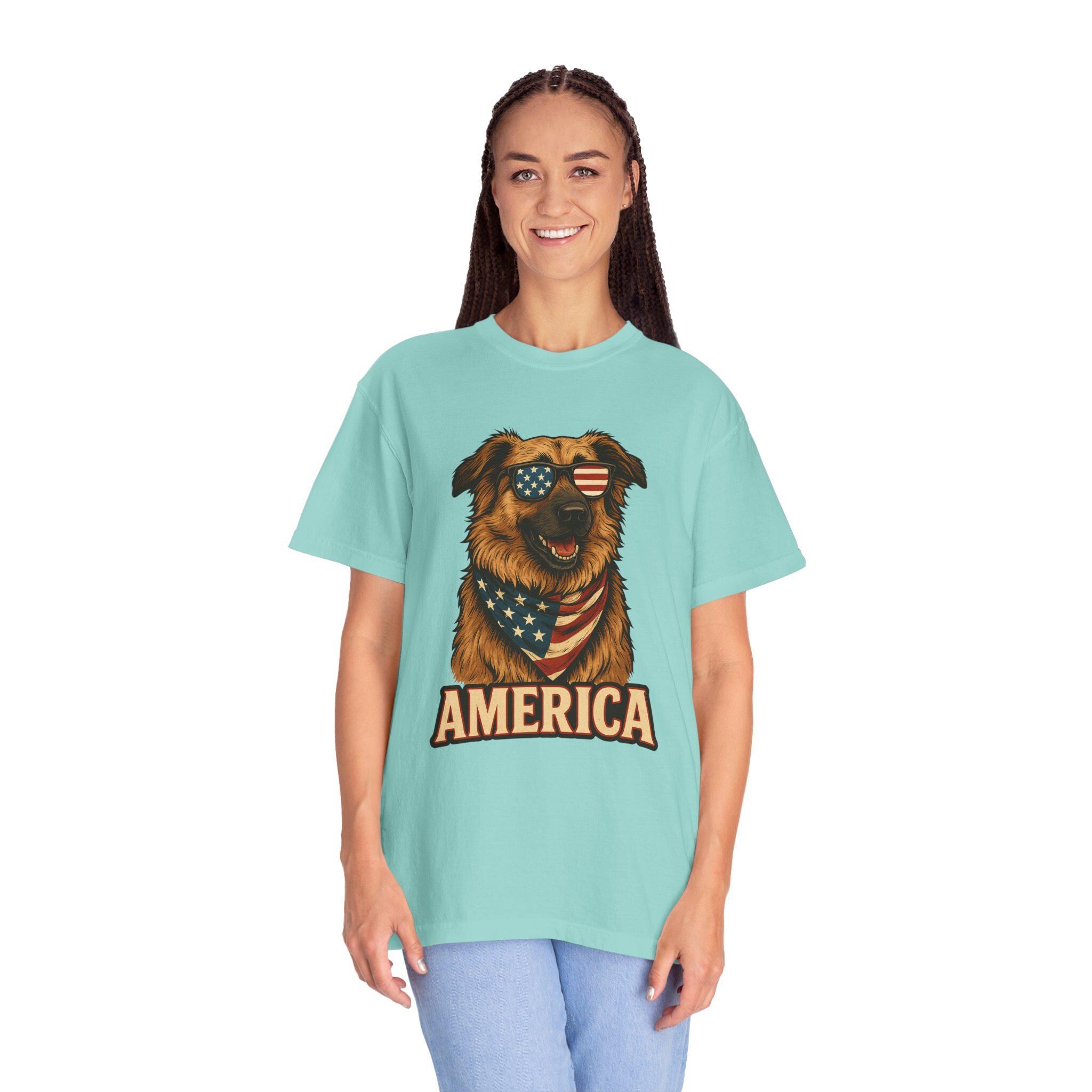 America T-Shirt, Dog Tee, USA Dog shirt