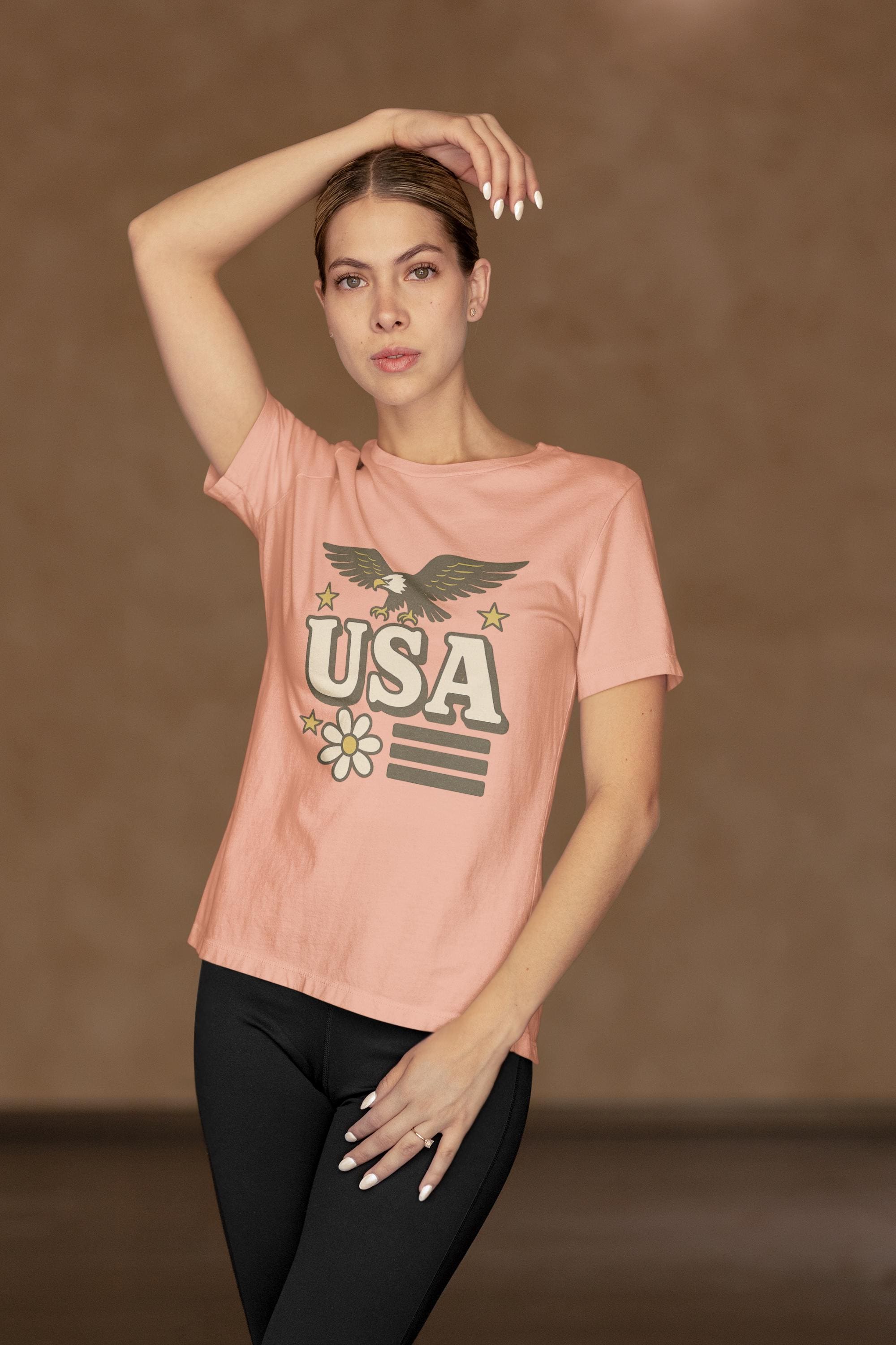 USA Eagle Graphic Tee, Unisex Jersey T-Shirt, Patriotic Apparel, Summer Outing Shirt, Perfect for Independence Day, Casual Fashion