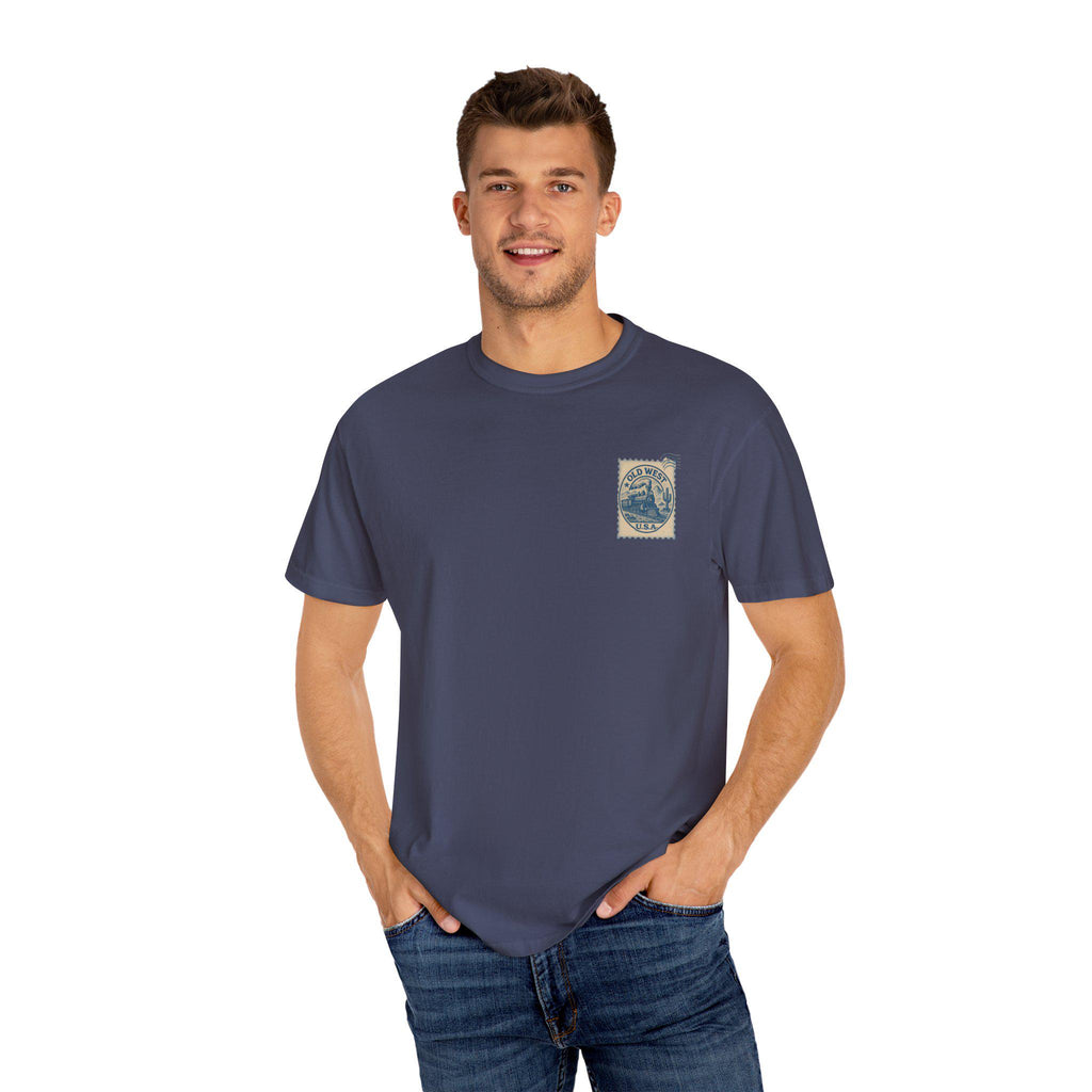 Vintage Old West Graphic Tee, Unisex Retro T-Shirt, Train Lover Gift, Western Style Shirt, Travel Themed Apparel, Adventure Wear