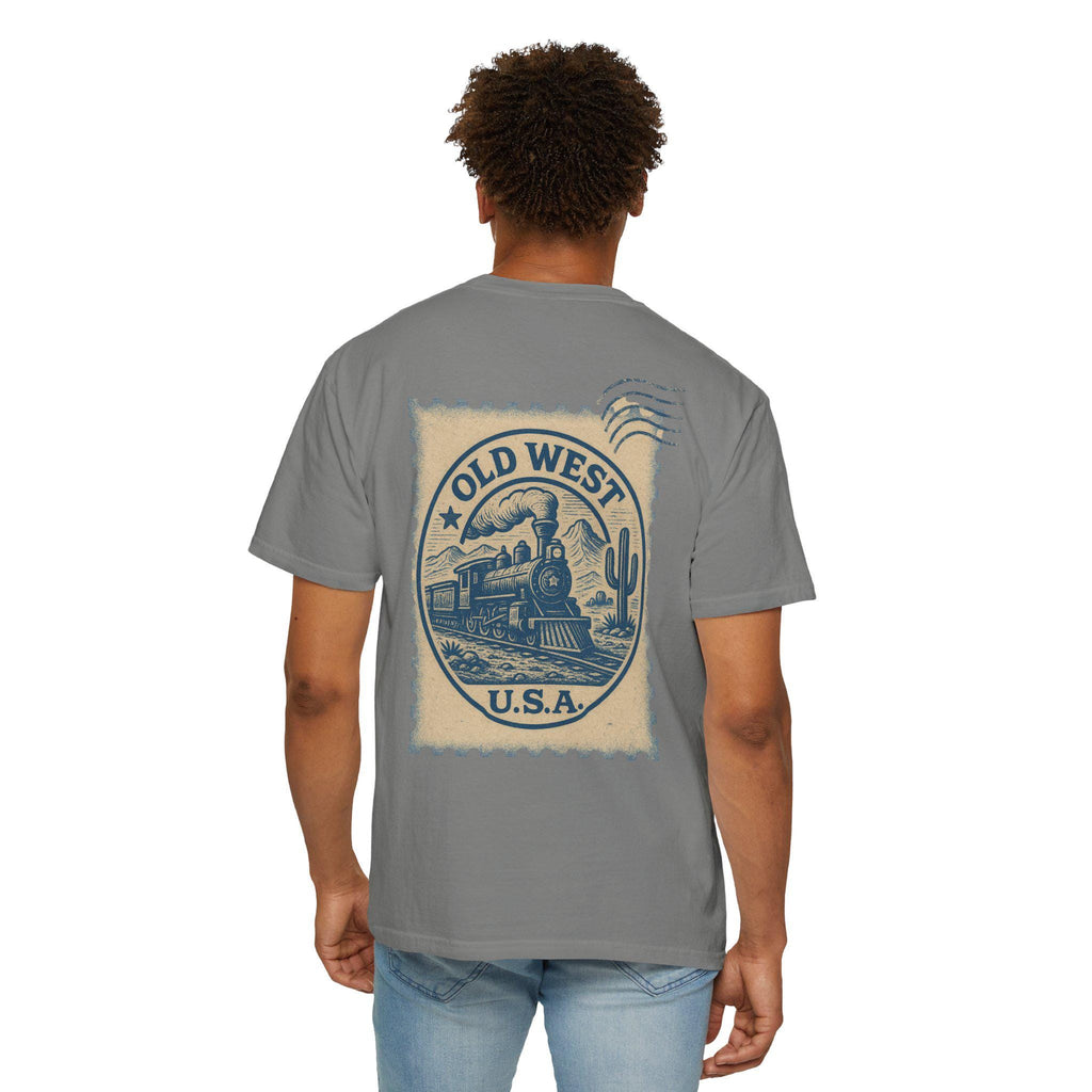 Vintage Old West Graphic Tee, Unisex Retro T-Shirt, Train Lover Gift, Western Style Shirt, Travel Themed Apparel, Adventure Wear