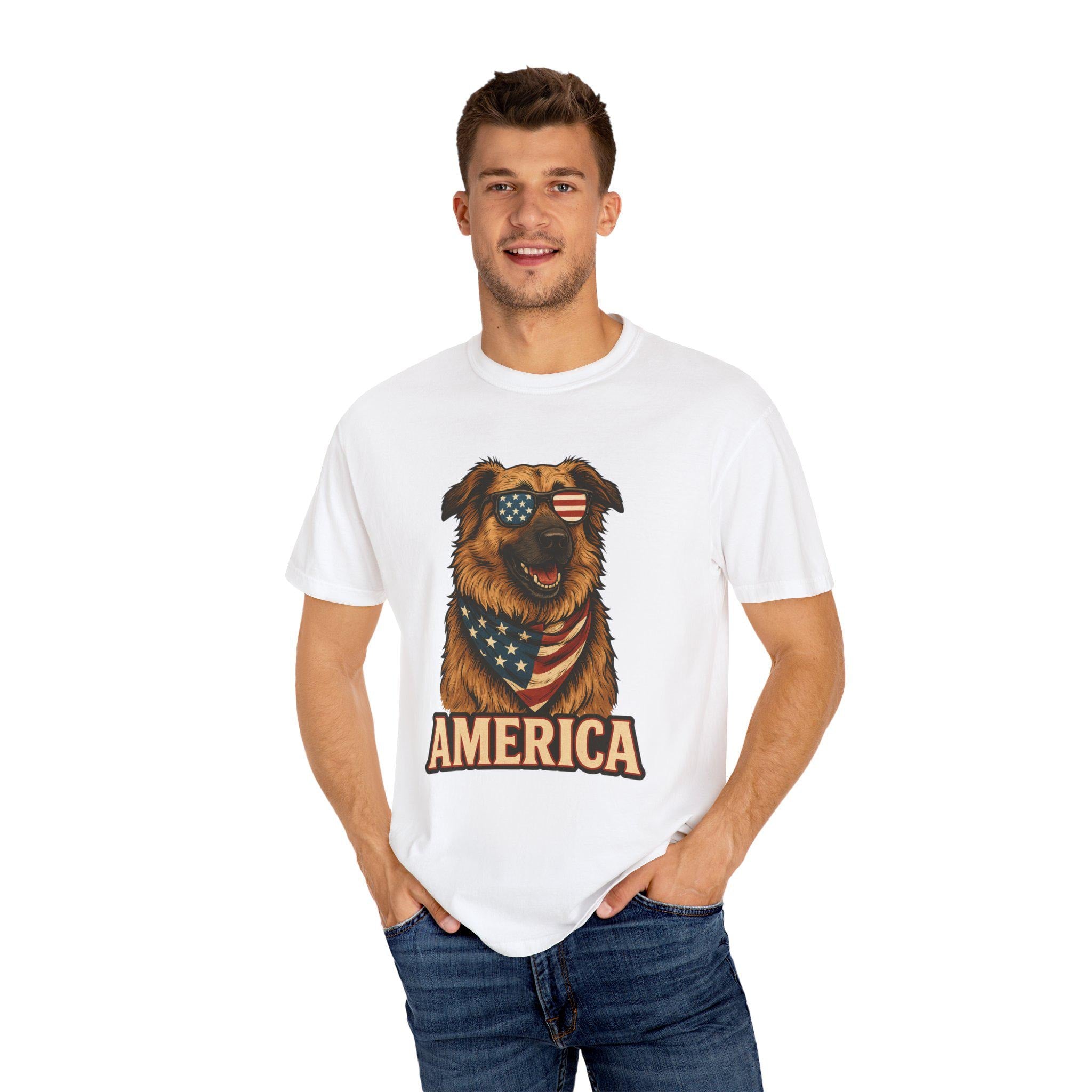 America T-Shirt, Dog Tee, USA Dog shirt
