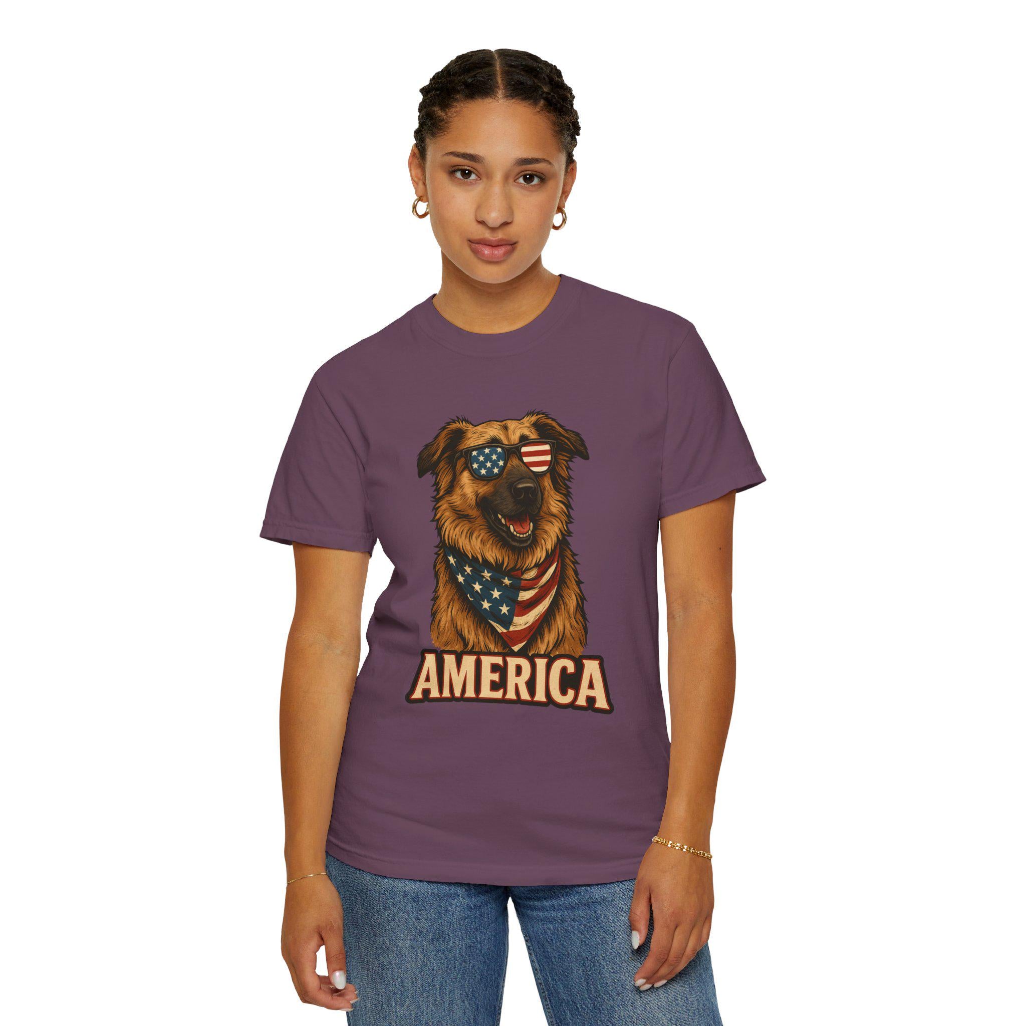 America T-Shirt, Dog Tee, USA Dog shirt